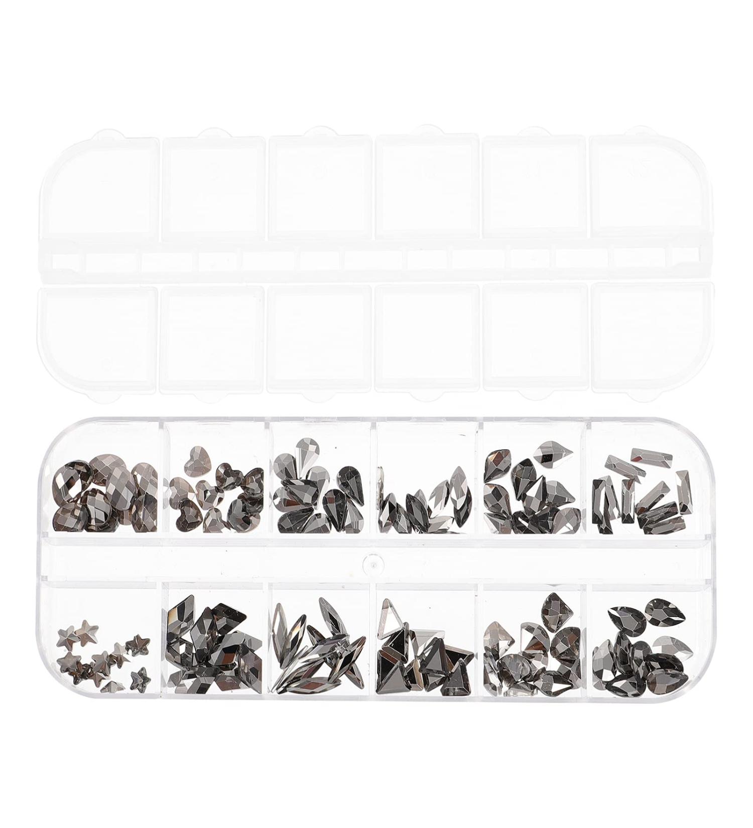 1 Box Nail Drill Nail Art Diamond Nail Art Sequins Nail Art Beads Geometry Nail Charms Crystal Nail Craft Nail Sequins Nail Art Gems Nail Art Rhinestones Applique Manicure 3d Metal Black - Buy Online on GoSupps.com