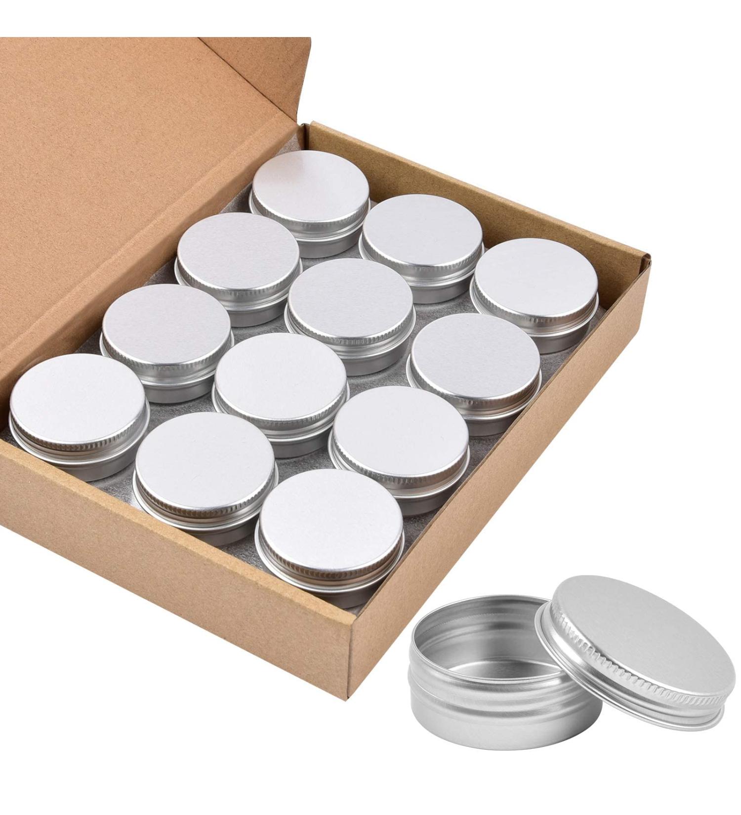 Aluminum Tins - Sopito 24 Pack 15ml Empty Round Tins for Lip Balm Cosmetics Mini Candles & Crafts - Buy Online on GoSupps.com