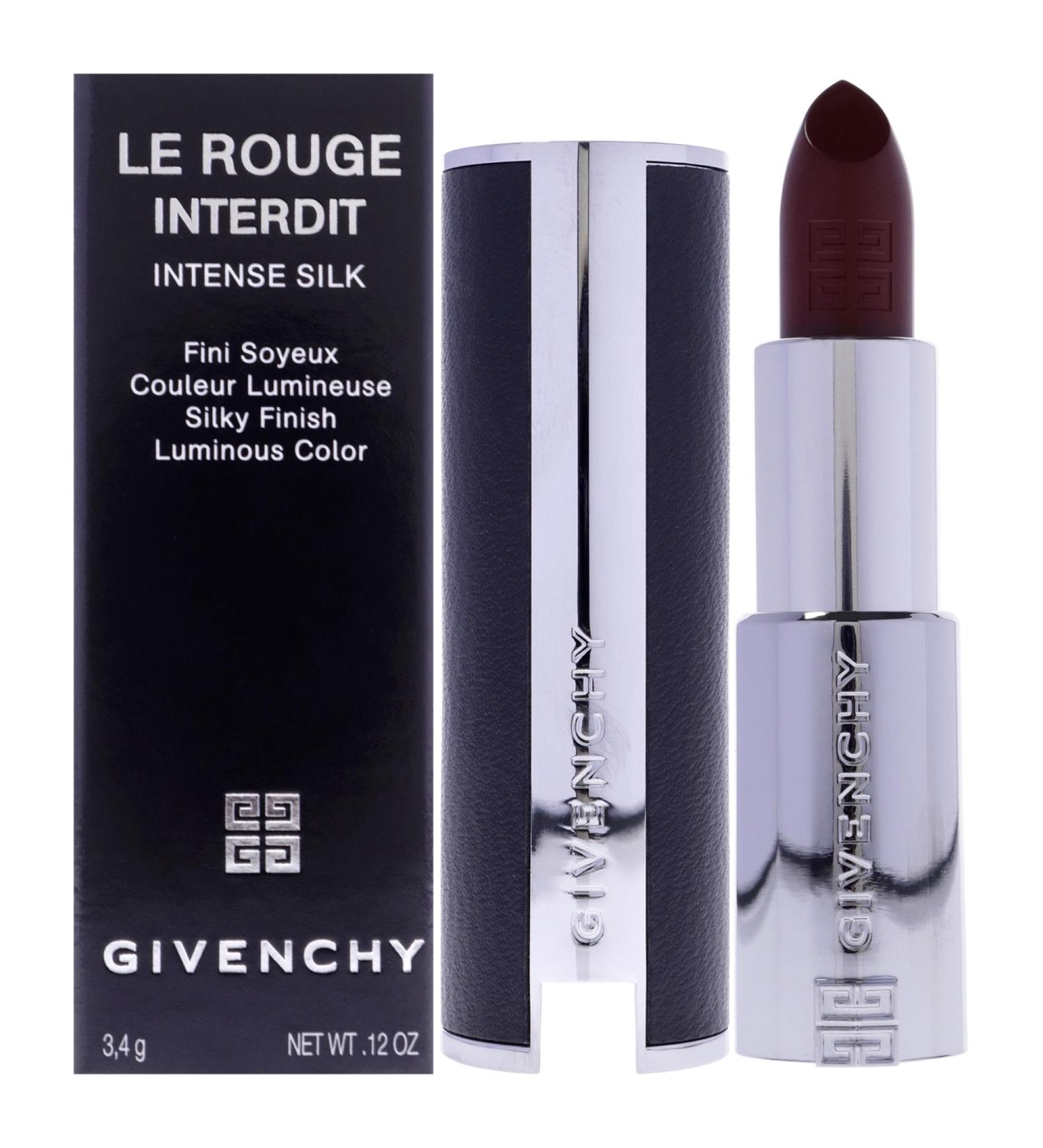 Givenchy Le Rouge Interdit Intense Silk Lipstick N334 Grenat Volontaire - Luxury Women's Lipstick - 0.11 oz - Shop Internationally - Buy Online on GoSupps.com
