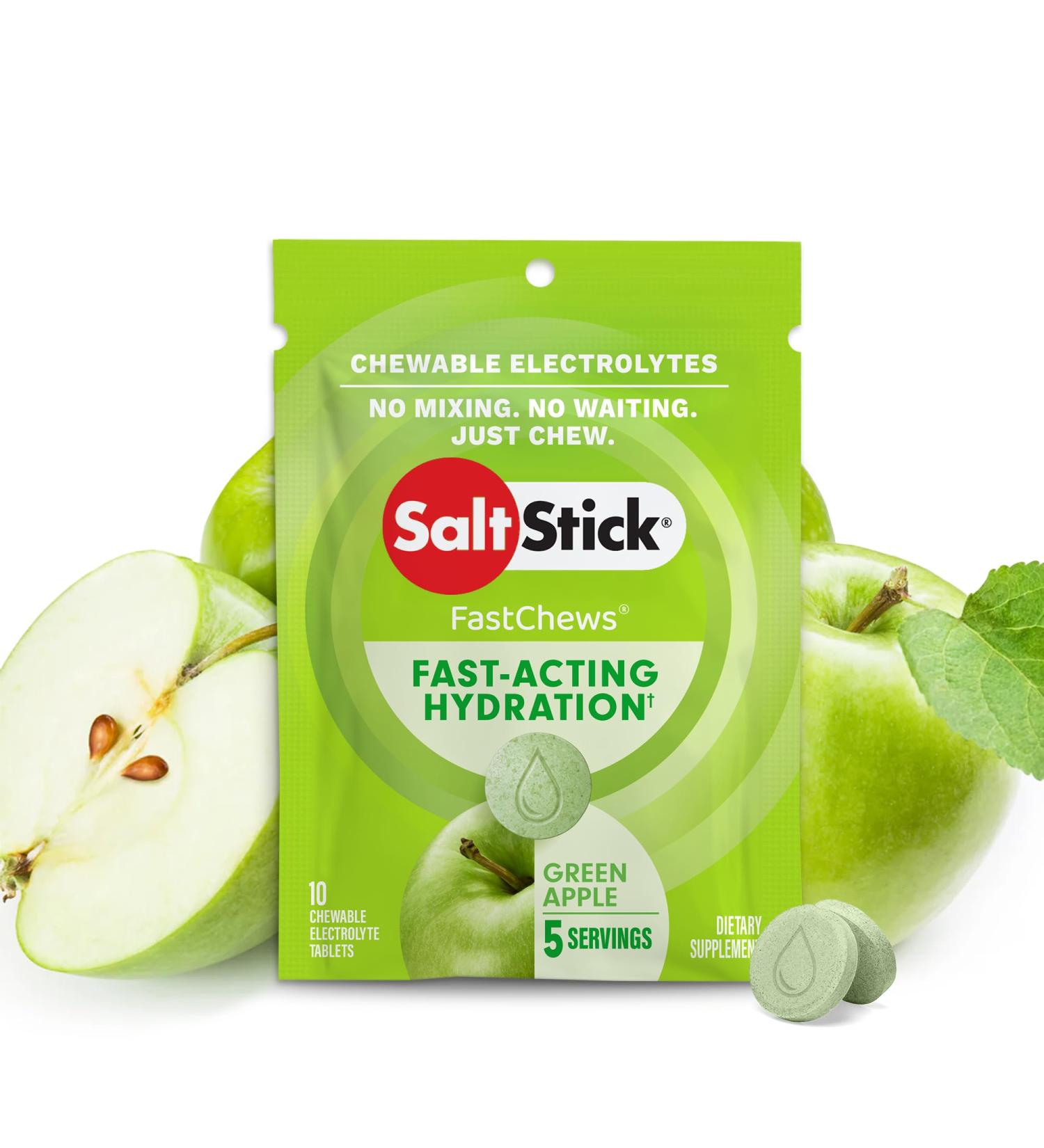 SaltStick Fastchews Lot de 10 bo tes m cher pour lectrolyte Vert pomme - Buy Online on GoSupps.com