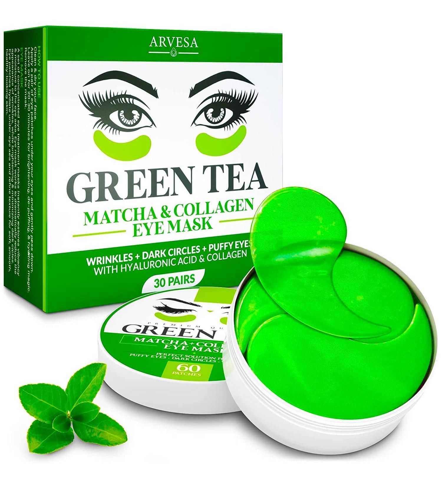 Puffy Eyes & Dark Circles Under Eye Mask with Collagen & Green Tea - Anti-Aging Treatment for Wrinkles, Puffiness & Bags - Buy Online on GoSupps.com