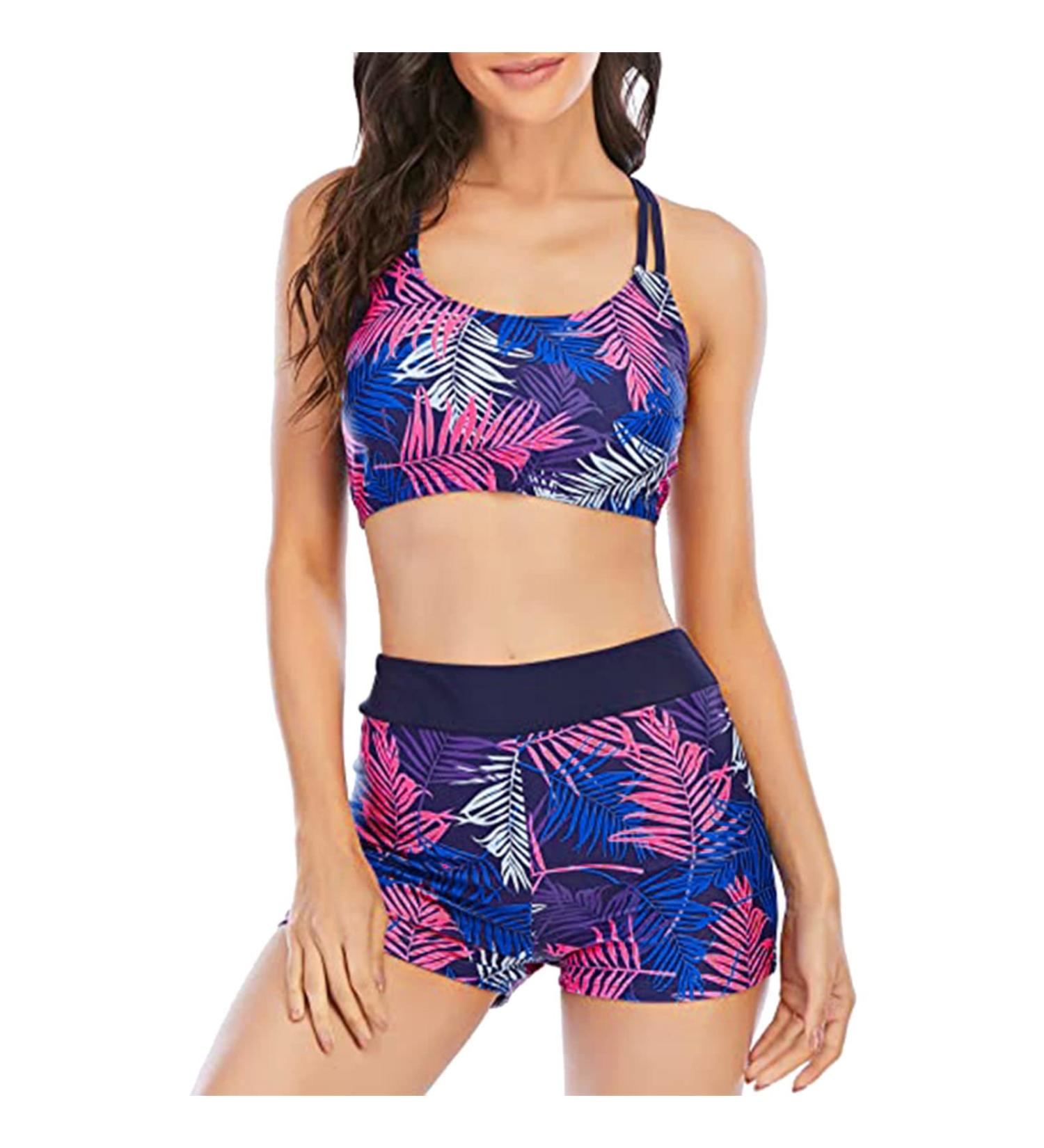 Swim Suits Women Sale Clearance Two Pieces Swimsuits Tribal Tankini Tank Tops with Skirted Bottom Bathing Suits Ruched Tummy Control Vintage Retro Swimwear Swimming Wear 2759-xdgde-purple#4 XL - Buy Online on GoSupps.com