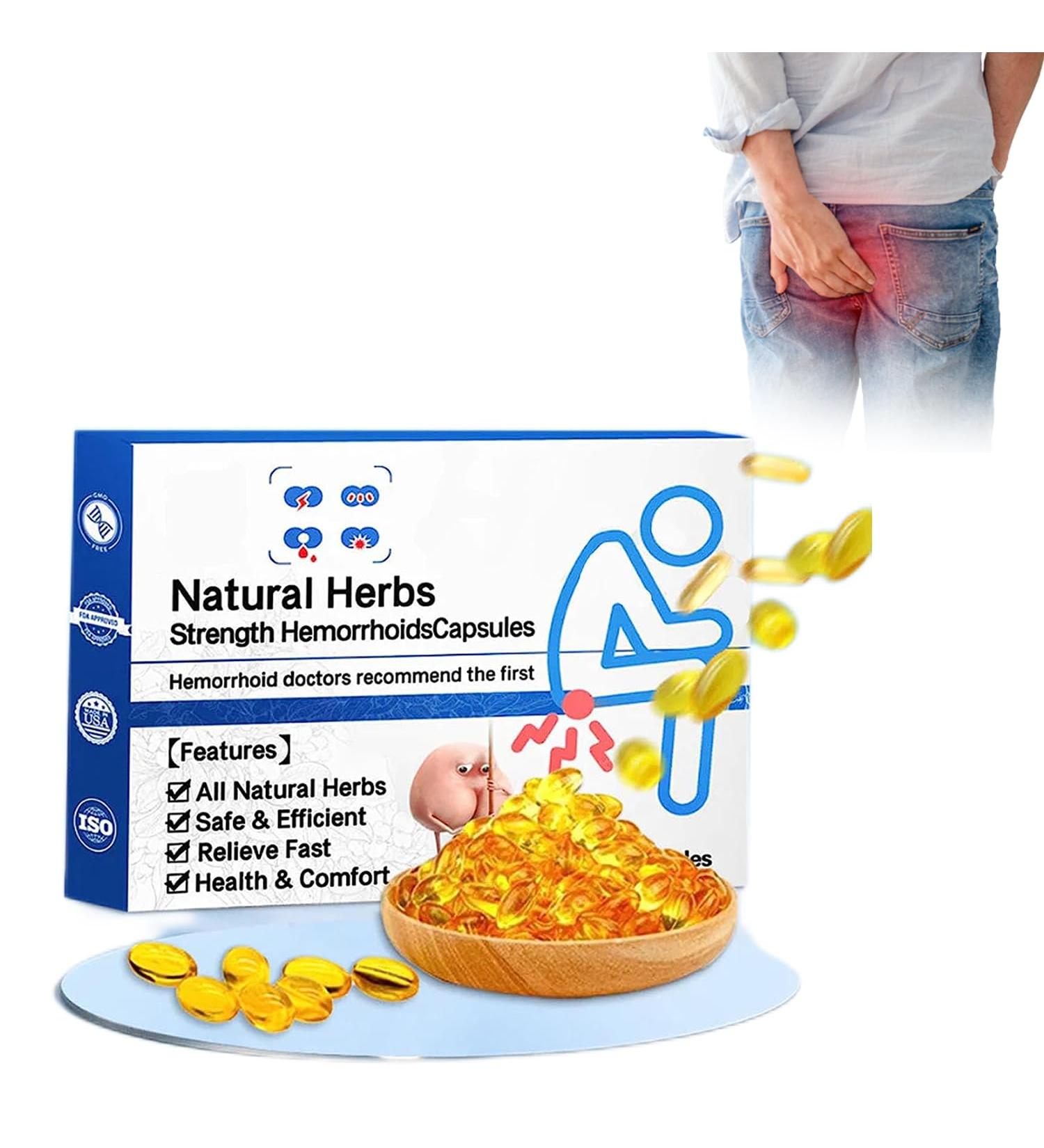 Tonkog Heca Natural Herbal Hemorrhoid Capsules - Rapid Relief Treatment (1 Box) - Buy Online on GoSupps.com