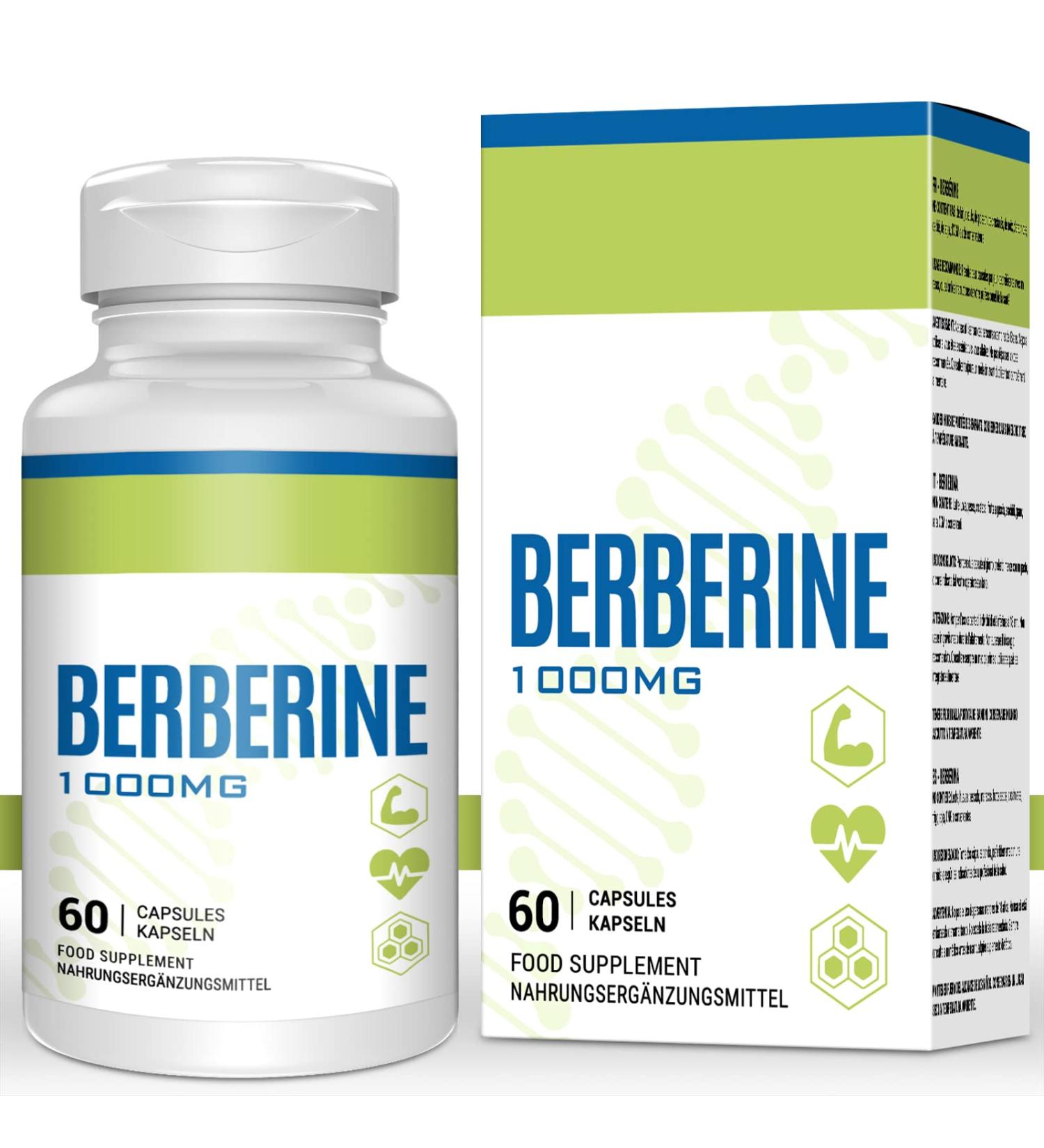 High Dose Berberine HCL 1000mg - Vegan Capsules with Milk Thistle Extract for Heart & Liver Support | 60 Antioxidant Capsules - Buy Online on GoSupps.com