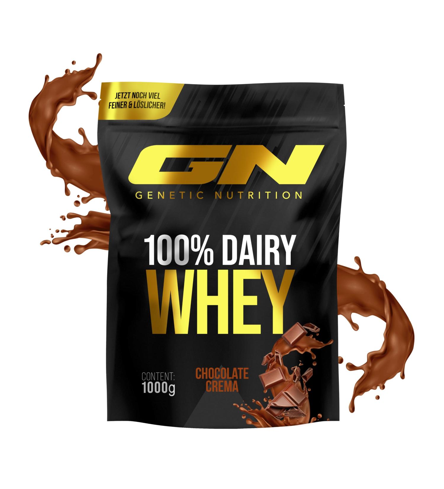 GN Laboratories 100% Dairy Whey Protein Powder 1000g (Chocolate Crema) - Protein Powder for Muscle Building - Protein Powder for Protein Shake - Buy Online on GoSupps.com