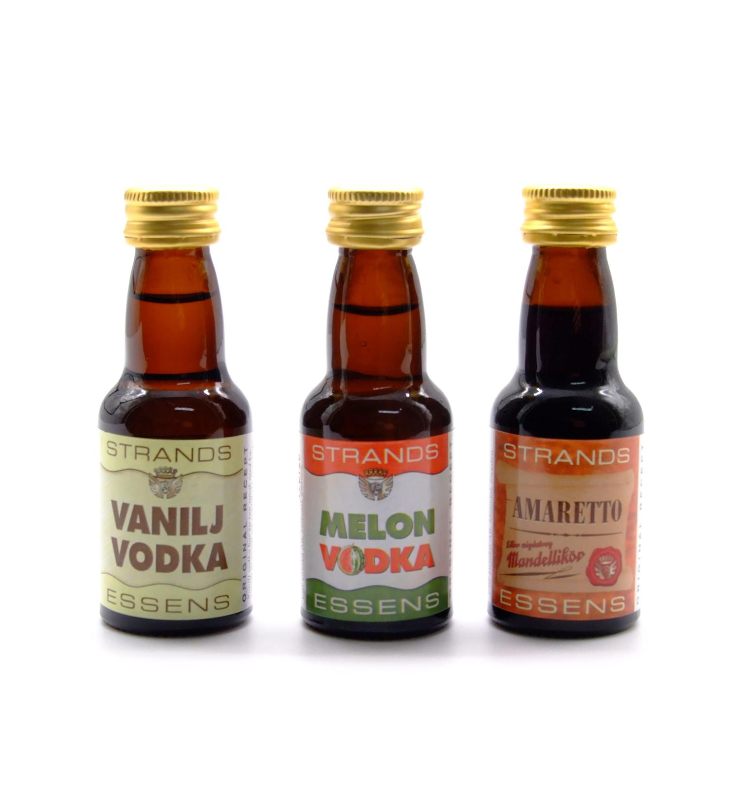 Vanilla + Melon + Amaretto 3x25 ml - alcohol free | Vodka Essence | Cake flavouring