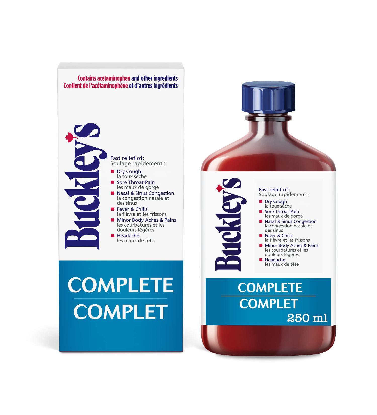 Buckley's Original 'Complete' Cough Syrup - Large 250ml Size - Buy Online on GoSupps.com