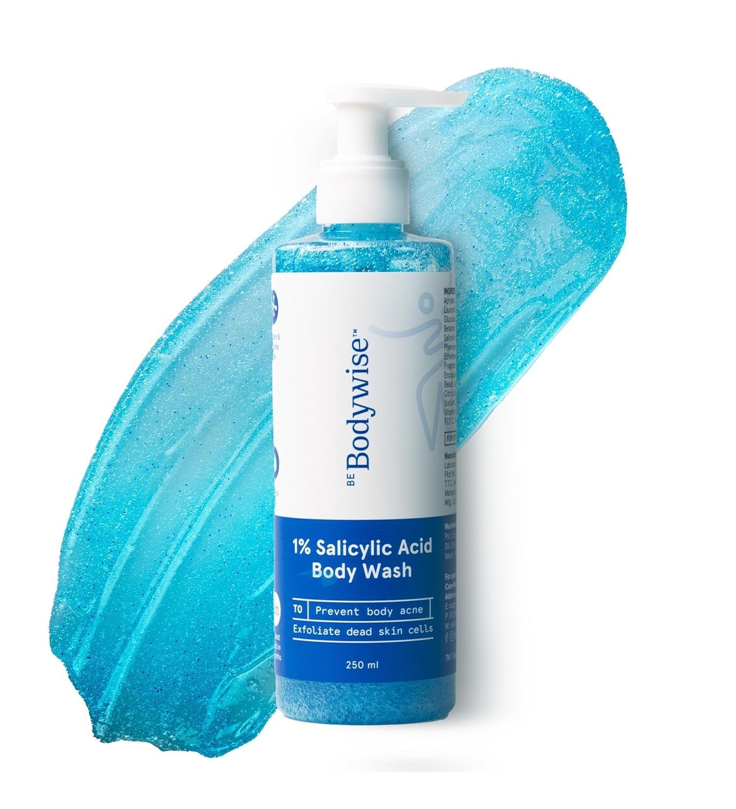 1% Salicylic Acid Body Wash - Exfoliating Shower Gel for Acne & Bumpy Skin | Paraben & SLS Free | 8.45 Fl Oz | Suitable for All Skin Types - Buy Online on GoSupps.com