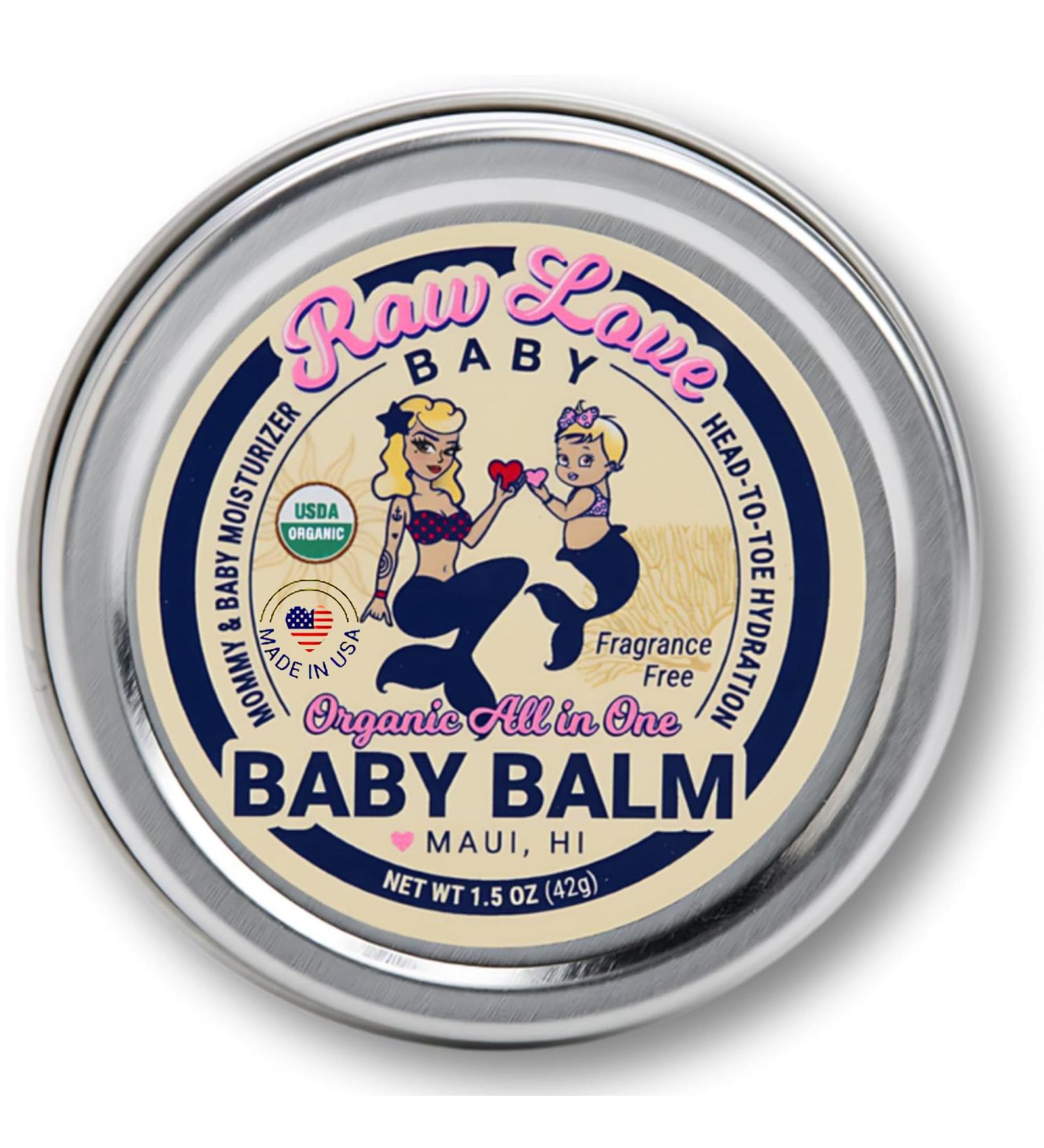 Raw Love Organic Baby Balm | USDA Certified Moisturizer for Mom & Baby | Cocoa Butter Jojoba Oil Coconut Oil | Fragrance-Free | 1.5 Oz - Buy Online on GoSupps.com
