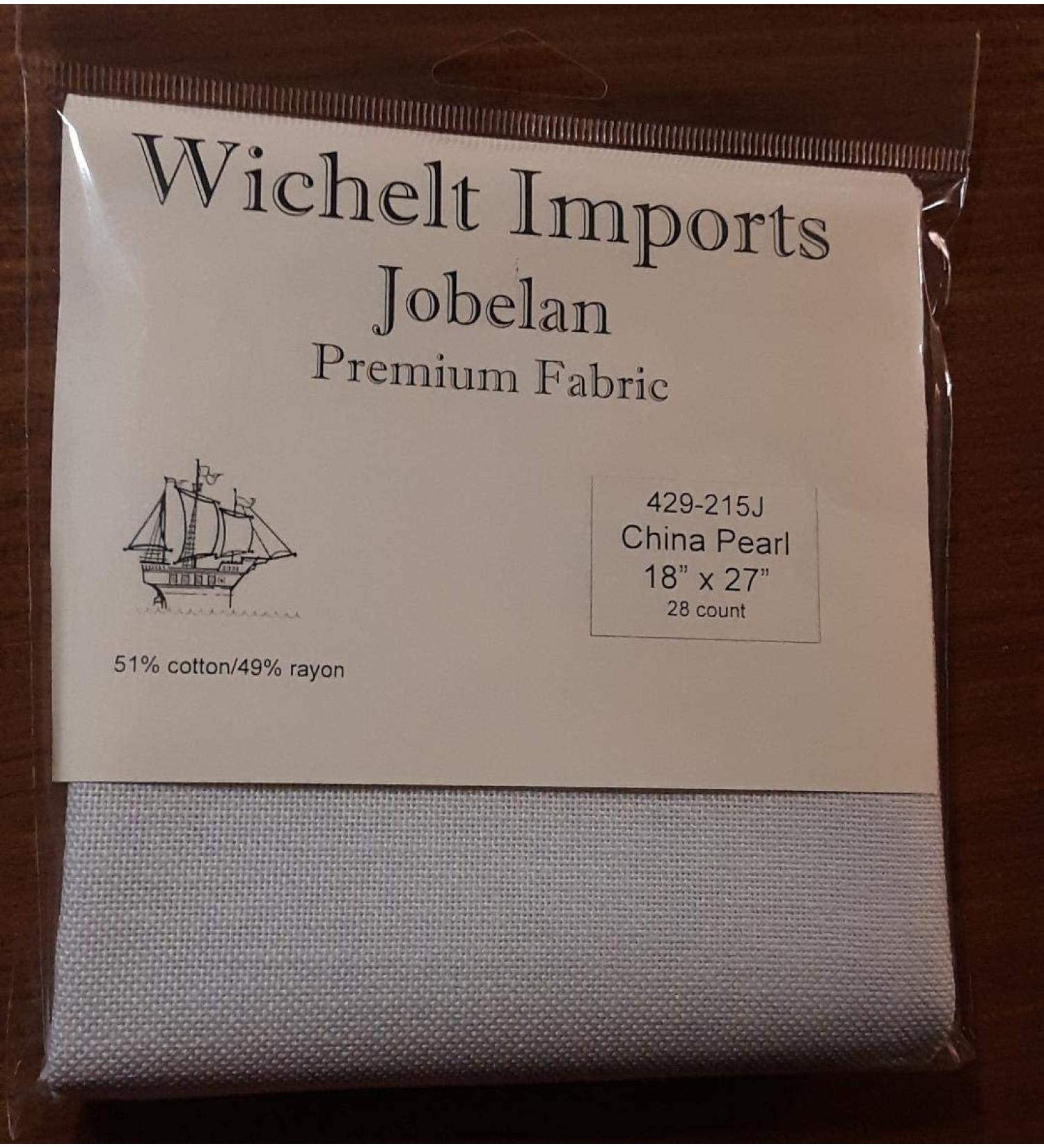 Wichelt Imports Premium Jobelan Cross Stitch Fabric 18" x 27" China Pearl