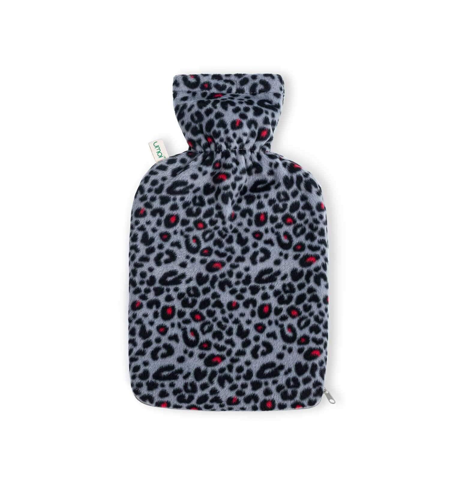 Premium 1.8L Hot Water Bottle with Cozy Fleece Cover - Leopard Print BS1970:2012 Certified Perfect Heat Cushion for Cozy Comfort - Buy Online on GoSupps.com