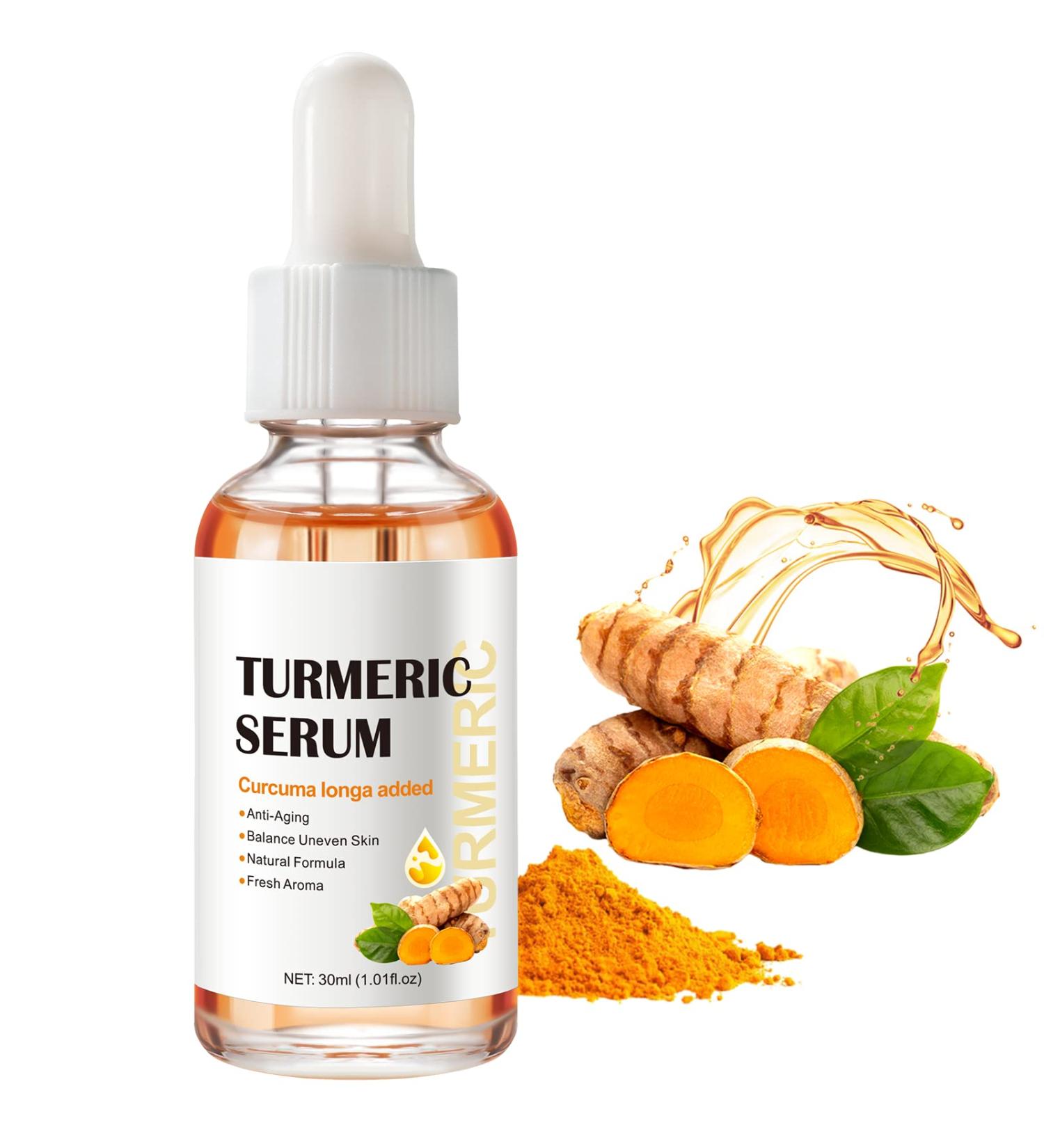 Turmeric Dark Spot Corrector Serum for Women - Anti-Aging Face Serum with Curcuma Longa - Even Skin Tone, Remove Dark Spots & Age Spots - Daily Skin Care Solution - Buy Online on GoSupps.com