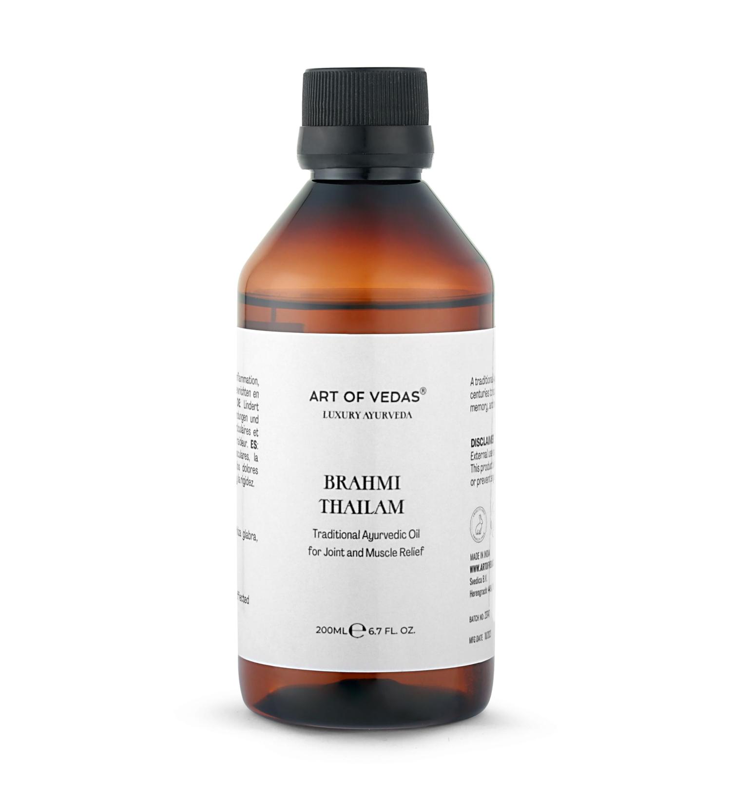 Brahmi Thailam 450ML Traditional Ayurvedic Oil for Scalp and Hair Care Natural Brahmi Ayurveda Oil for Rest Care and Shiny Hair Perfect for Massage