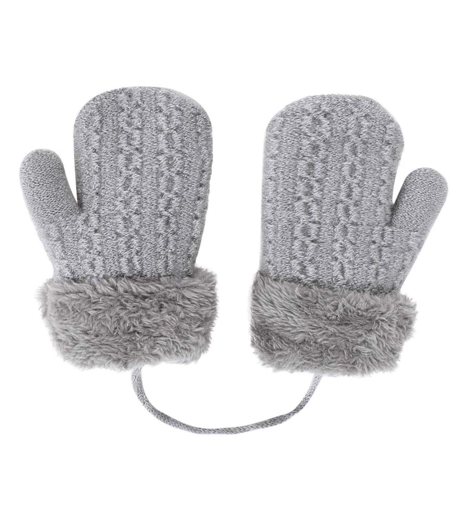 Baby Toddler Winter Magic Mittens with Fleece Lining - Ages 1-4Years - Light Grey - Buy Online on GoSupps.com