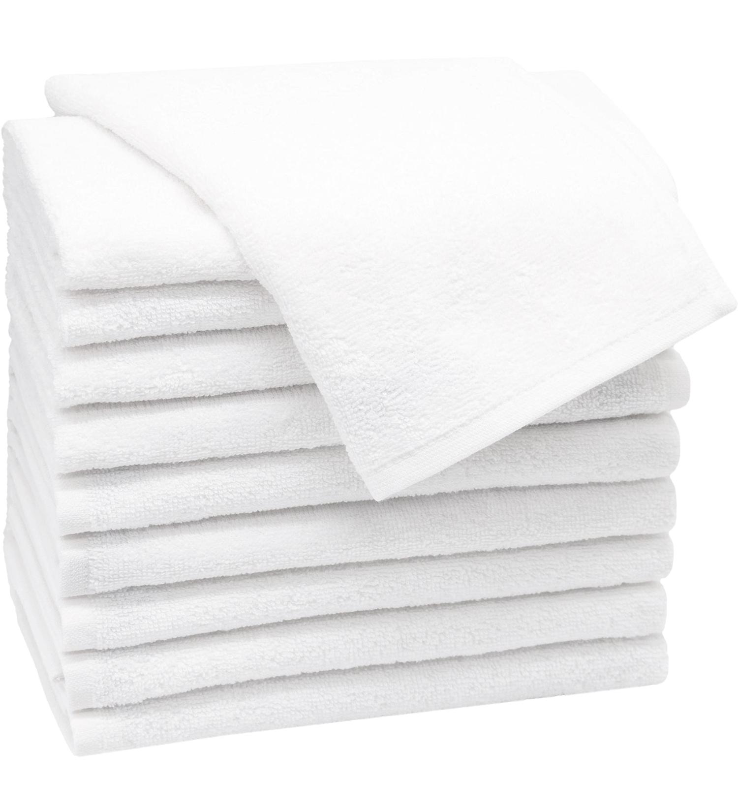 Zollner 10 Set Guest Towels - Strong & Soft Cotton 30x50 cm - Hotel Quality White Towels with Hanger - Washable up to 95 C - Ideal for Home & Hospitality - Buy Online on GoSupps.com