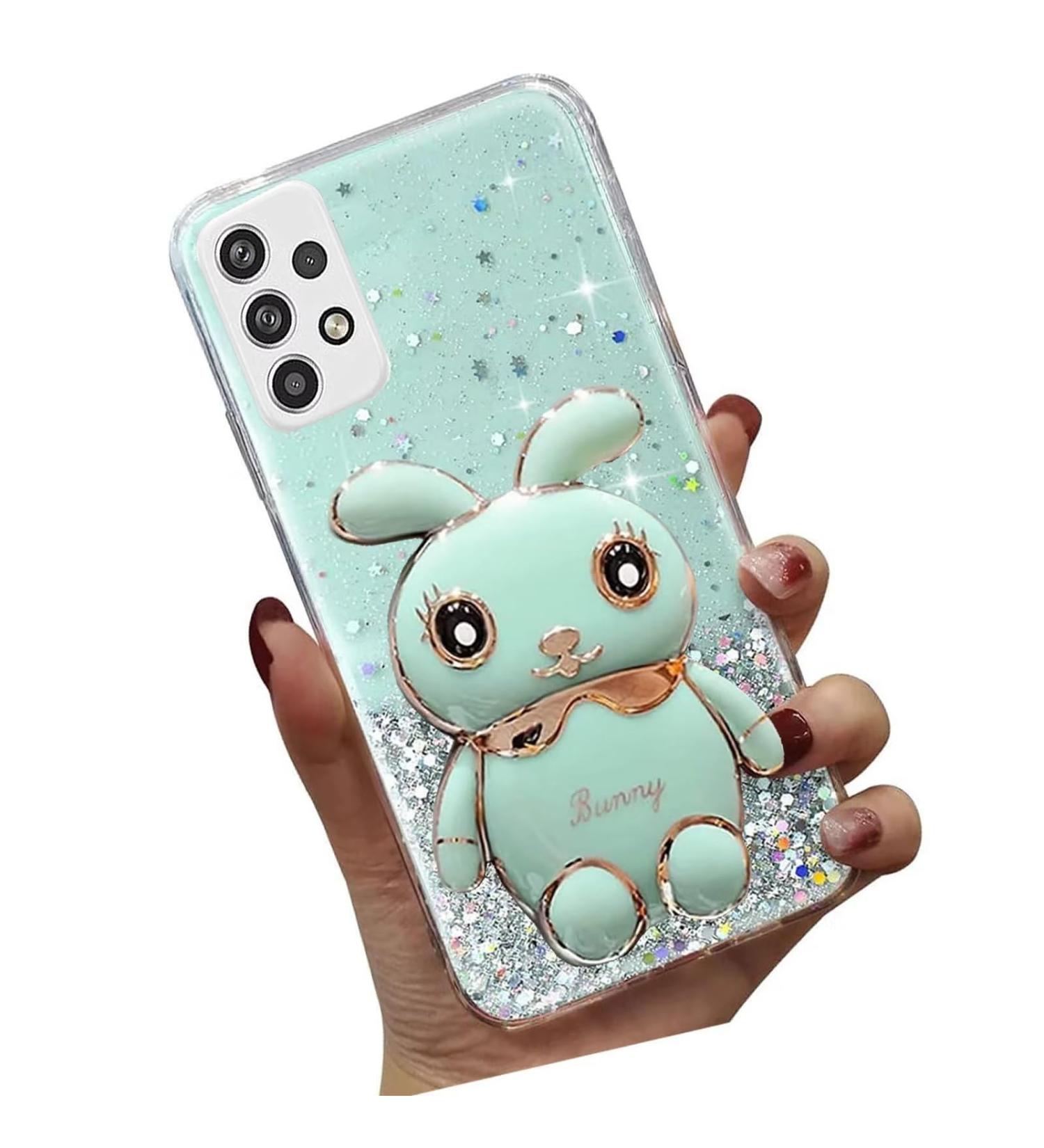 Tivenfezk Nadoli Case for Samsung Galaxy A33 5G - Glitter Rabbit Soft Silicone Shell with Hidden Stand | Bling Phone Accessory - Buy Online on GoSupps.com
