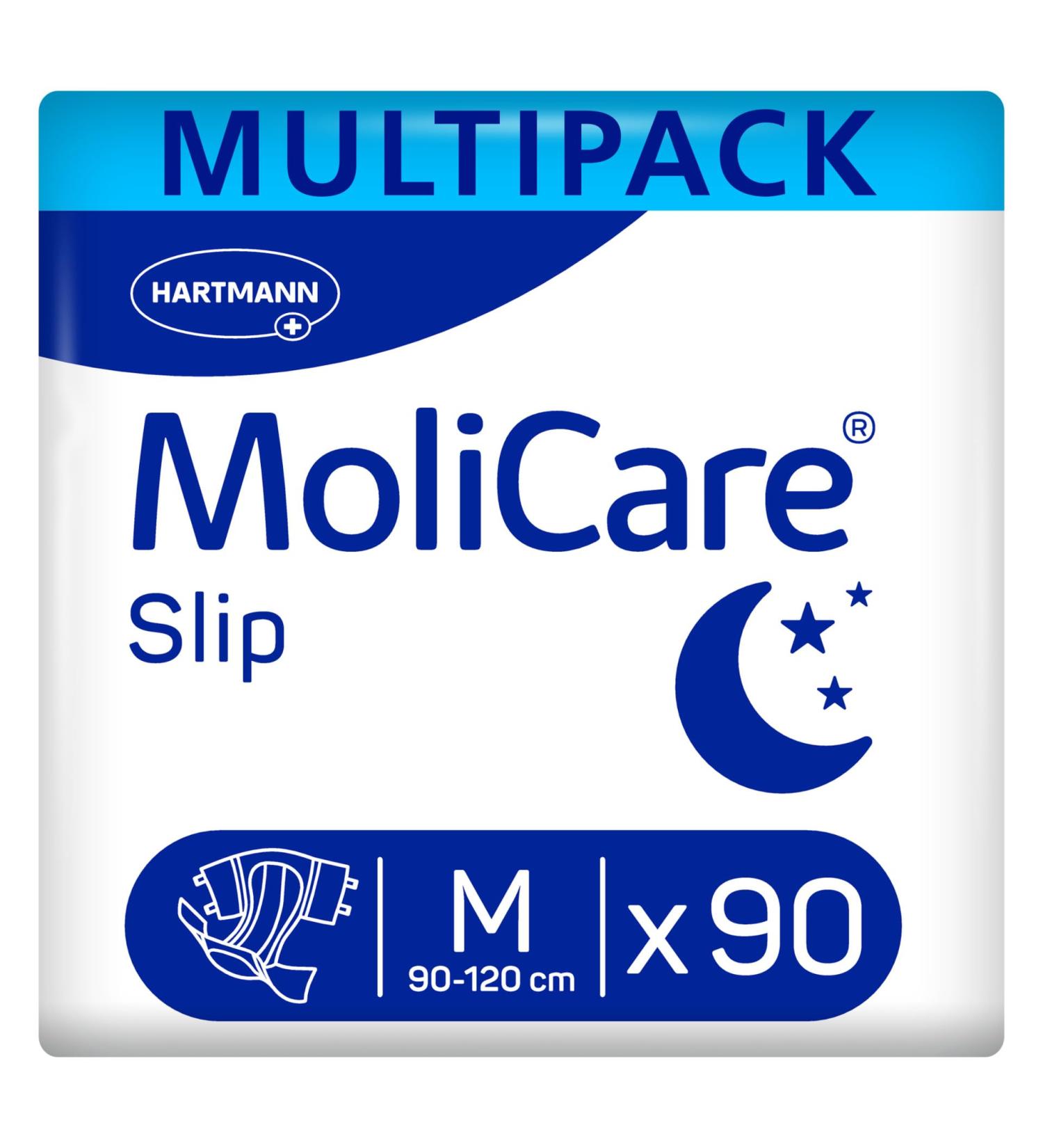Molicare Slip Night - Incontinence Slip for Severe Urine & Stool Incontinence | Unisex Gr.M (80-120) 3x30 Pieces Total 90 Pieces - Buy Online on GoSupps.com