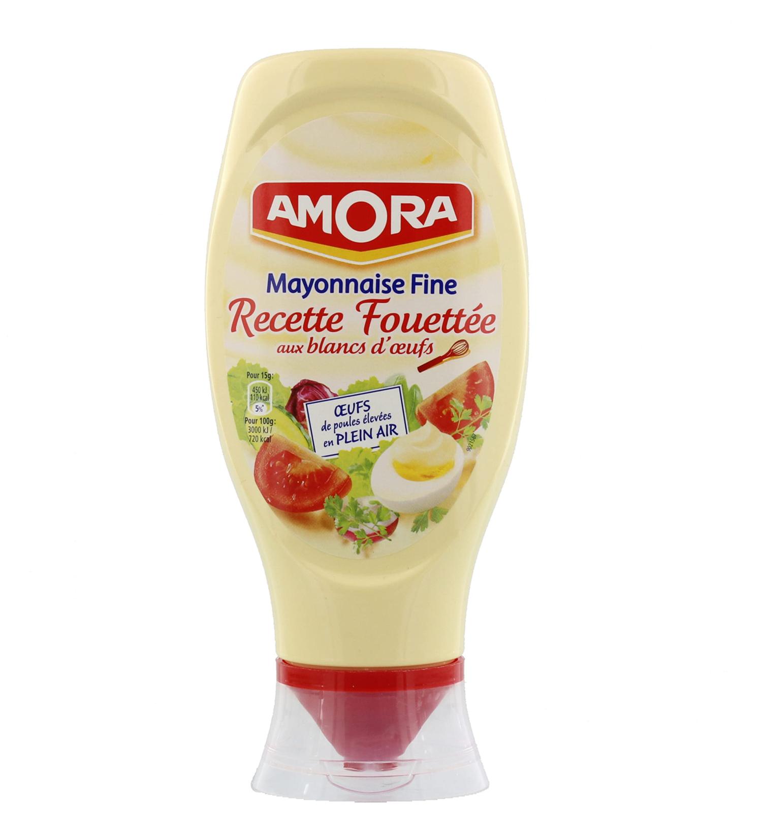 AMORA - Fine Recipe Mayonnaise with Egg White 398 g - Pack of 4