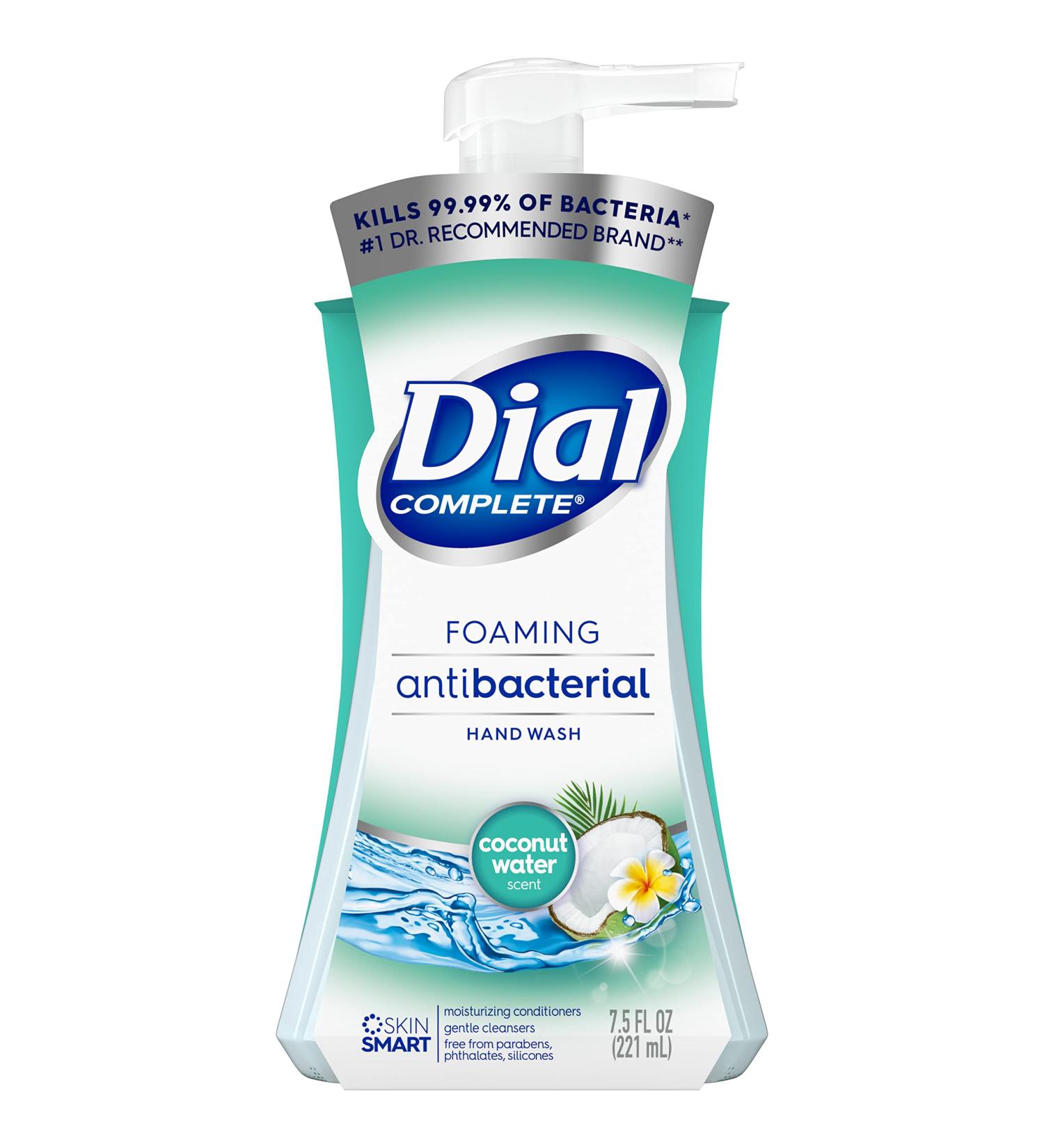 Dial Complete Coconut Water Antibacterial Foaming Hand Wash - 7.5 fl oz (Pack of 1) - Buy Online on GoSupps.com