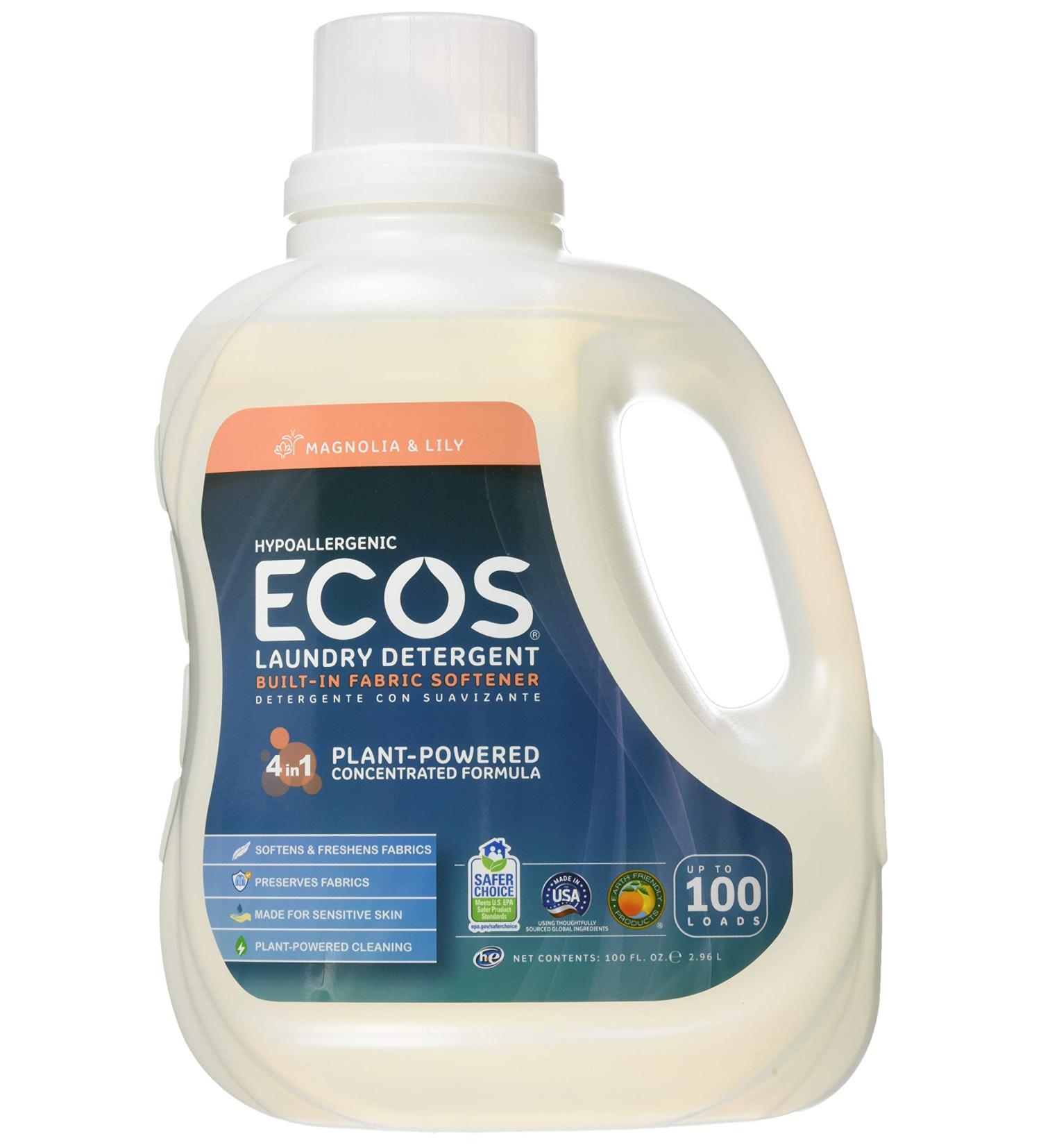 100 Oz Ecos Magnolia and Lilies Ultra Laundry Liquid - Eco-Friendly High-Efficiency Cleaning for Global Shipments - Buy Online on GoSupps.com