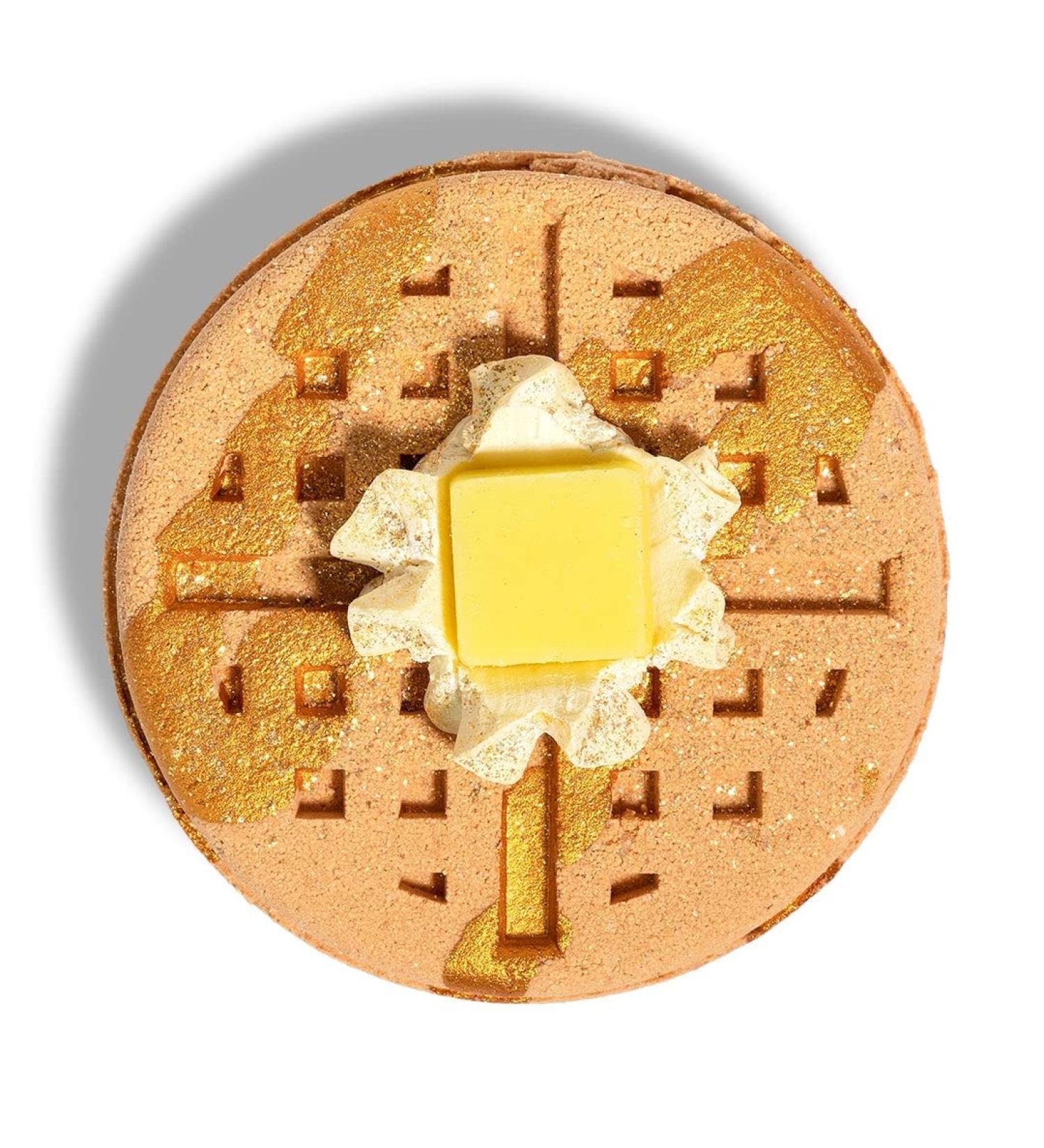 Waffle Bubble Bath Bomb - Handmade, Soothing Fizz Bombs for Spa Baths - Maple Sugar Scent - Ideal Birthday Gift - Buy Online on GoSupps.com