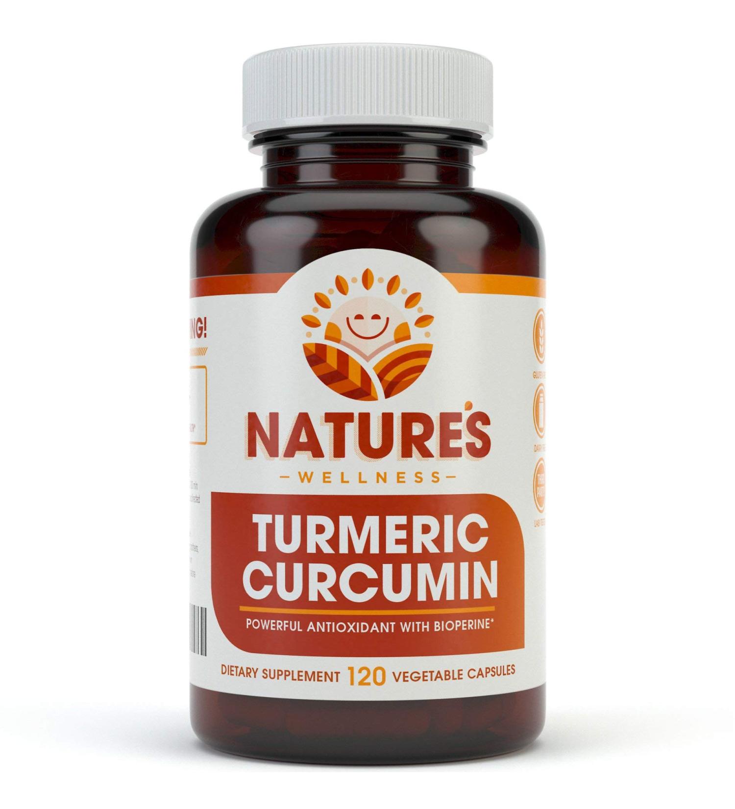Organic 1600mg Turmeric Curcumin with Bioperine, Black Pepper | Joint Support, 95% Curcuminoids | Non-GMO, Gluten Free | 120 Vegetarian Caps - Buy Online on GoSupps.com