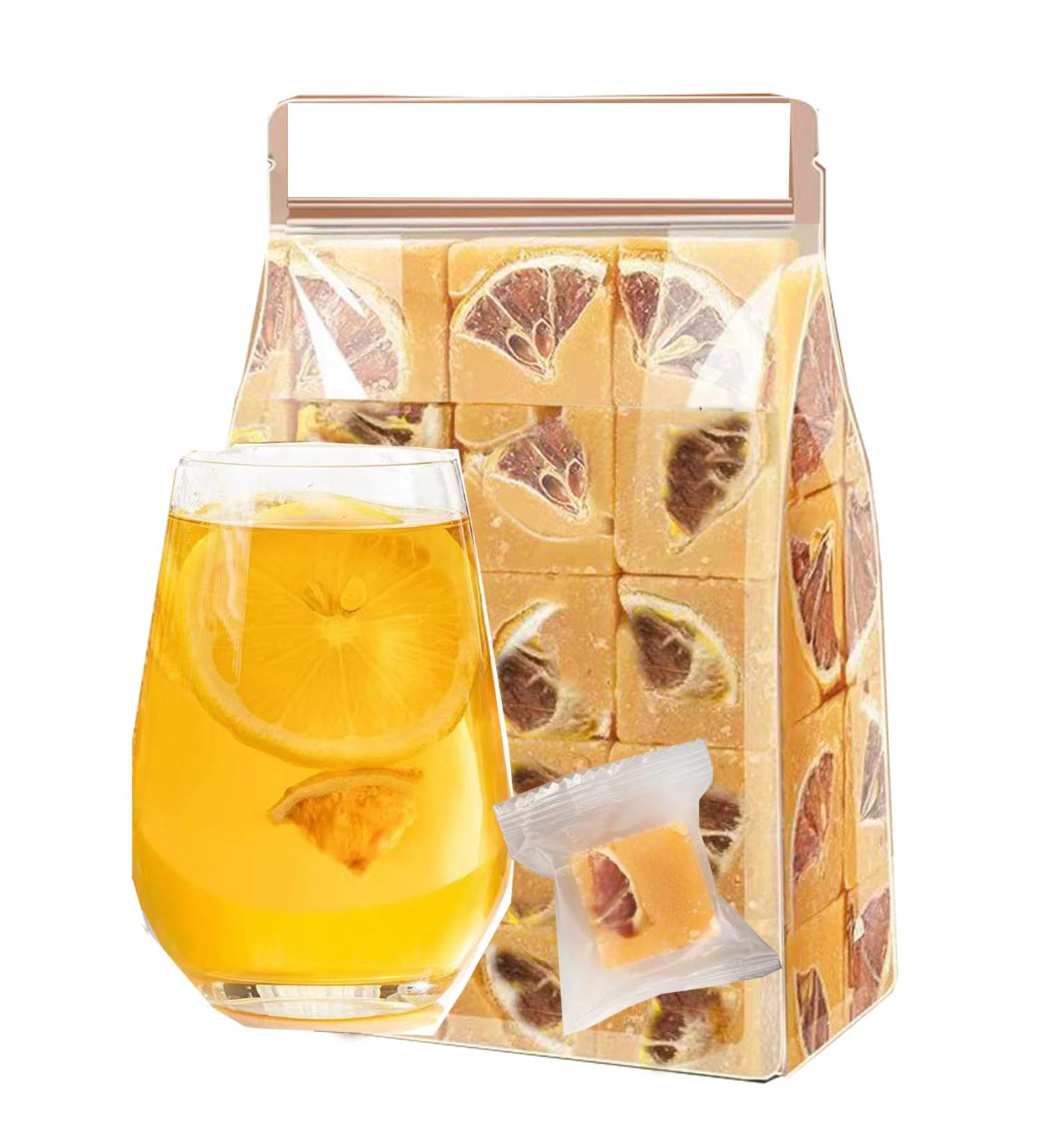 Rock Sugar Lemon Tea Lemon Honey Rock Candy 310g Yellow Lump Rock Sugar with Lemon Sugar Cubes Lemon Honey Candy Caffeine Free Individual Package - Buy Online on GoSupps.com