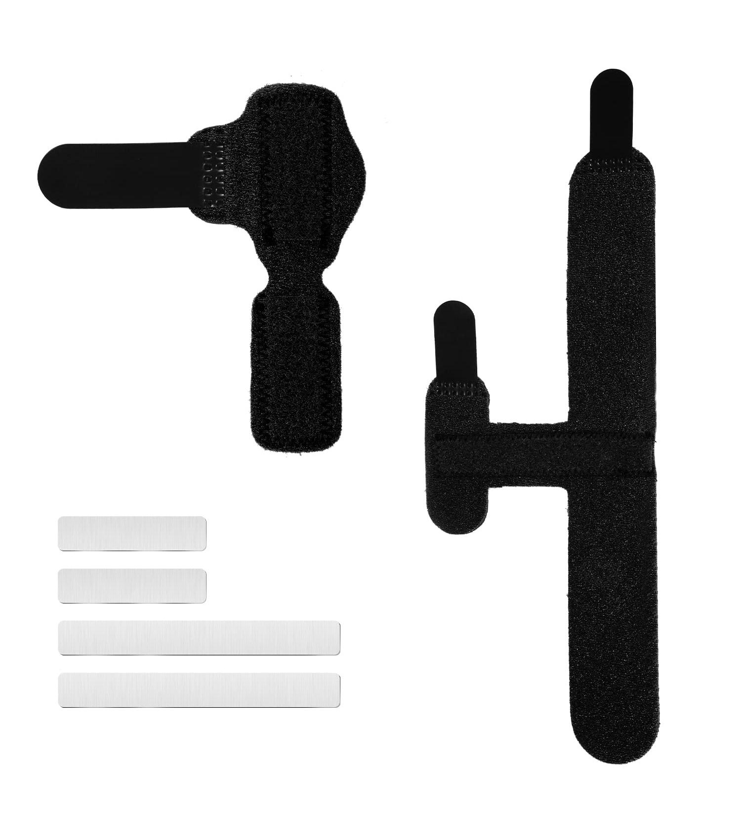 2pcs Toe Splints for Straightening - Toe Brace for Hammer Toes & Bent Toes - Black (2 Styles) - Buy Online on GoSupps.com