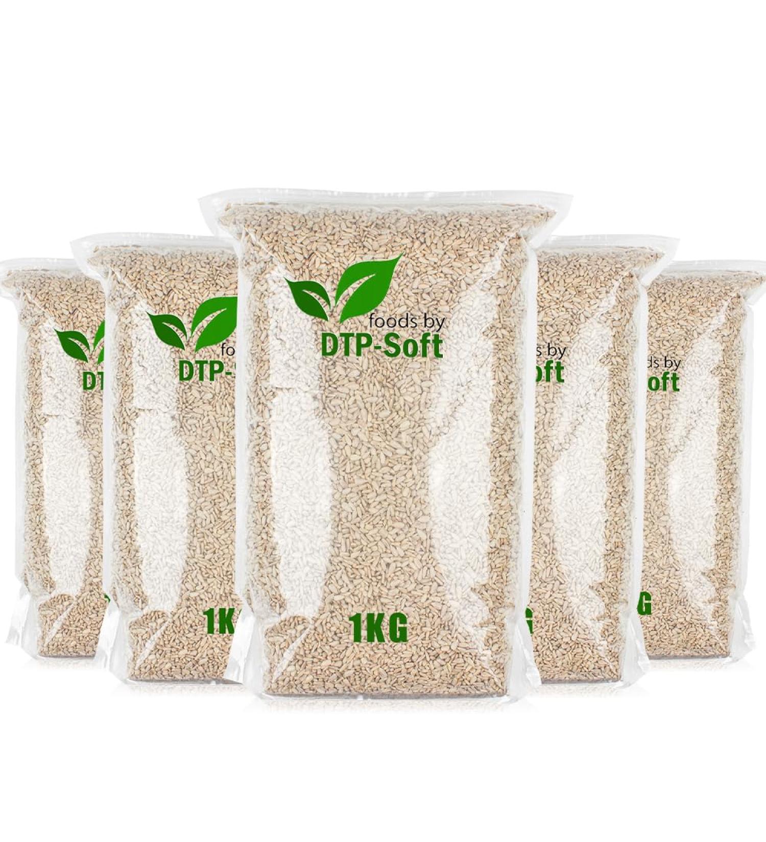 Premium 5kg Unsalted Peeled Sunflower Seeds - Food Quality (5x1kg) - Dypack | International Shipping Available - Buy Online on GoSupps.com