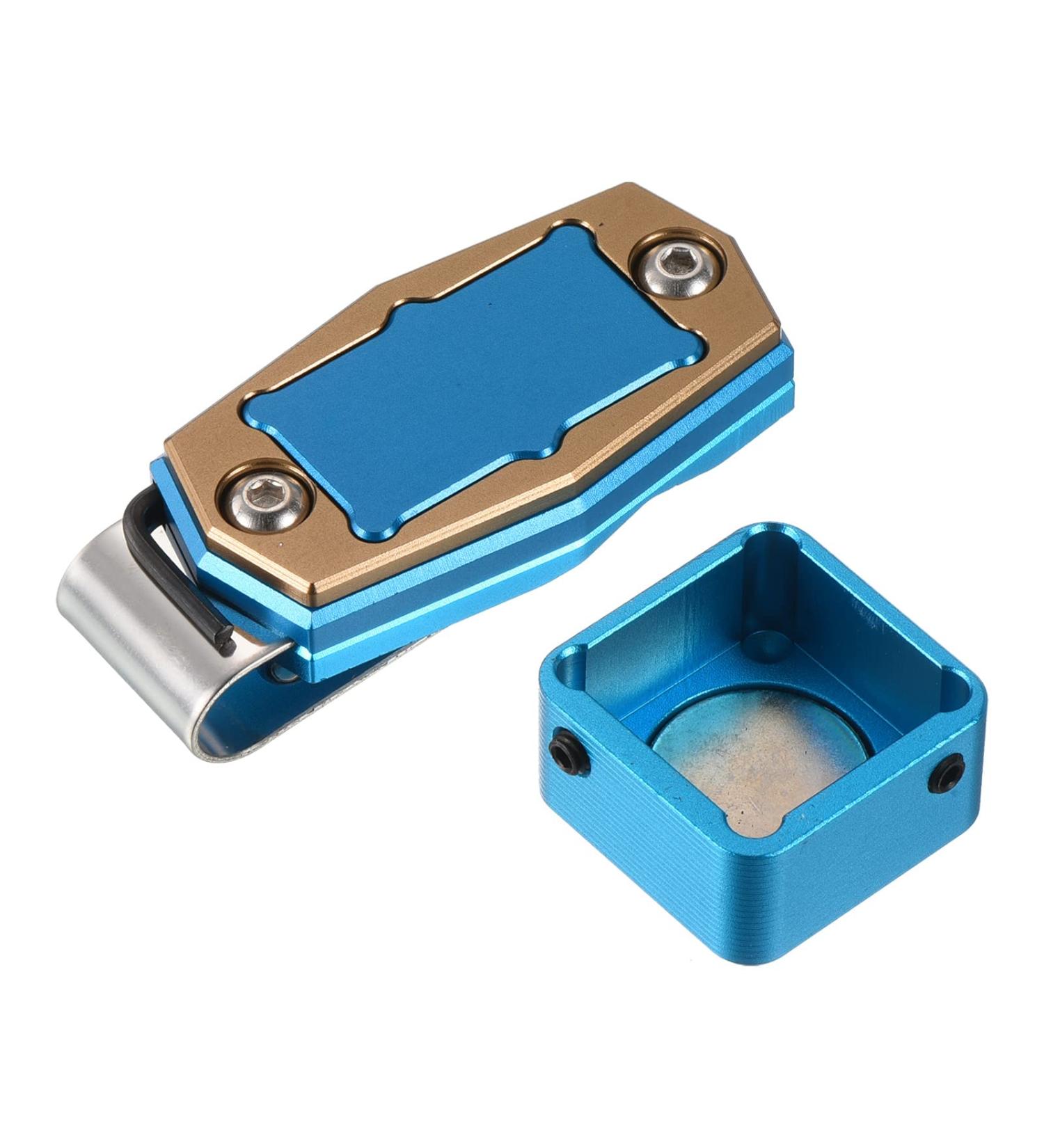 Patikil Magnetic Billiards Container - Aluminum Alloy Snooker Accessories with Belt Clip - Blue - Buy Online on GoSupps.com