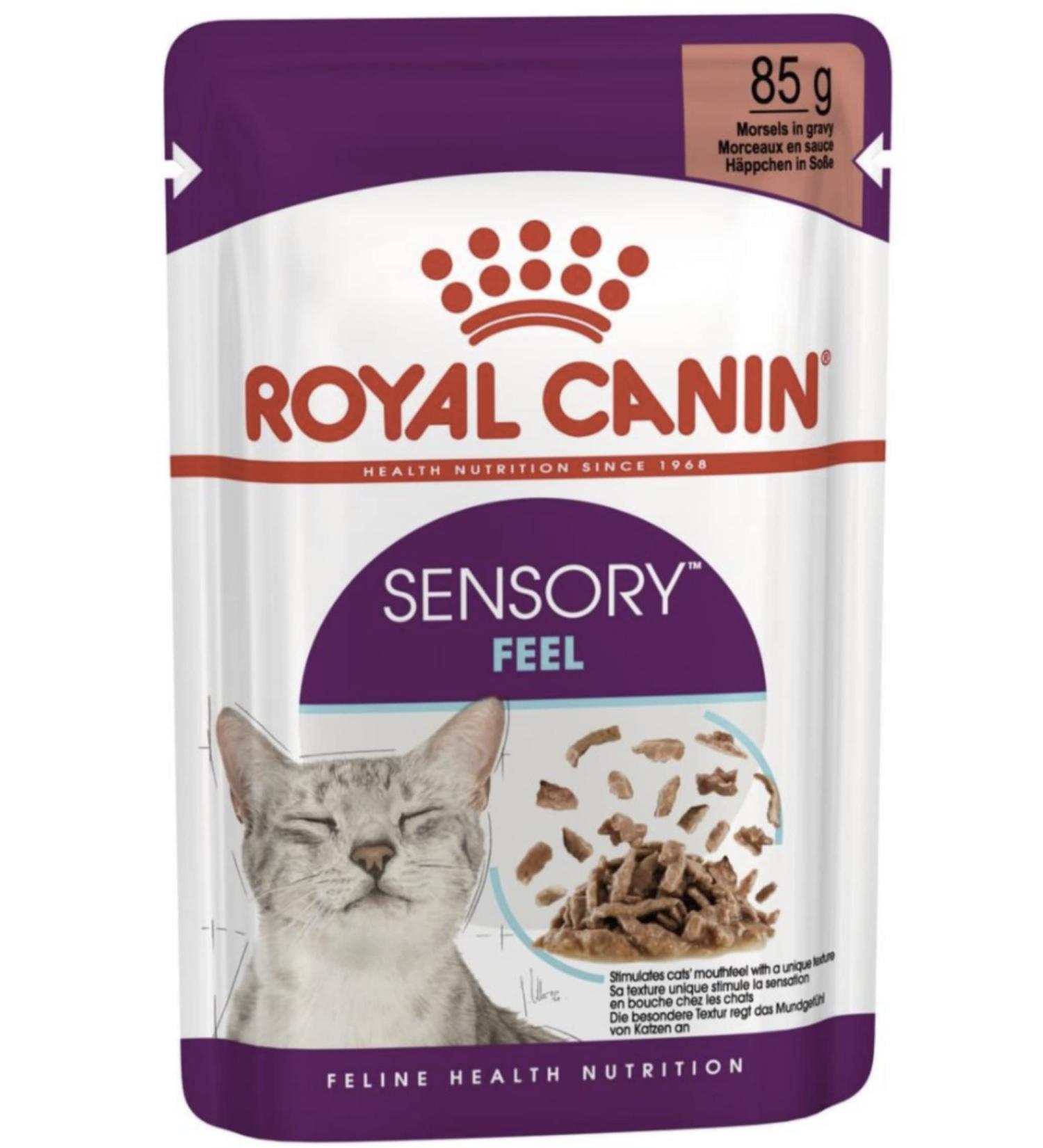 Royal Canin Sensory Feel in Gravy Wet Cat Food for Picky Cats 85g (Pack of 48) - Buy Online on GoSupps.com
