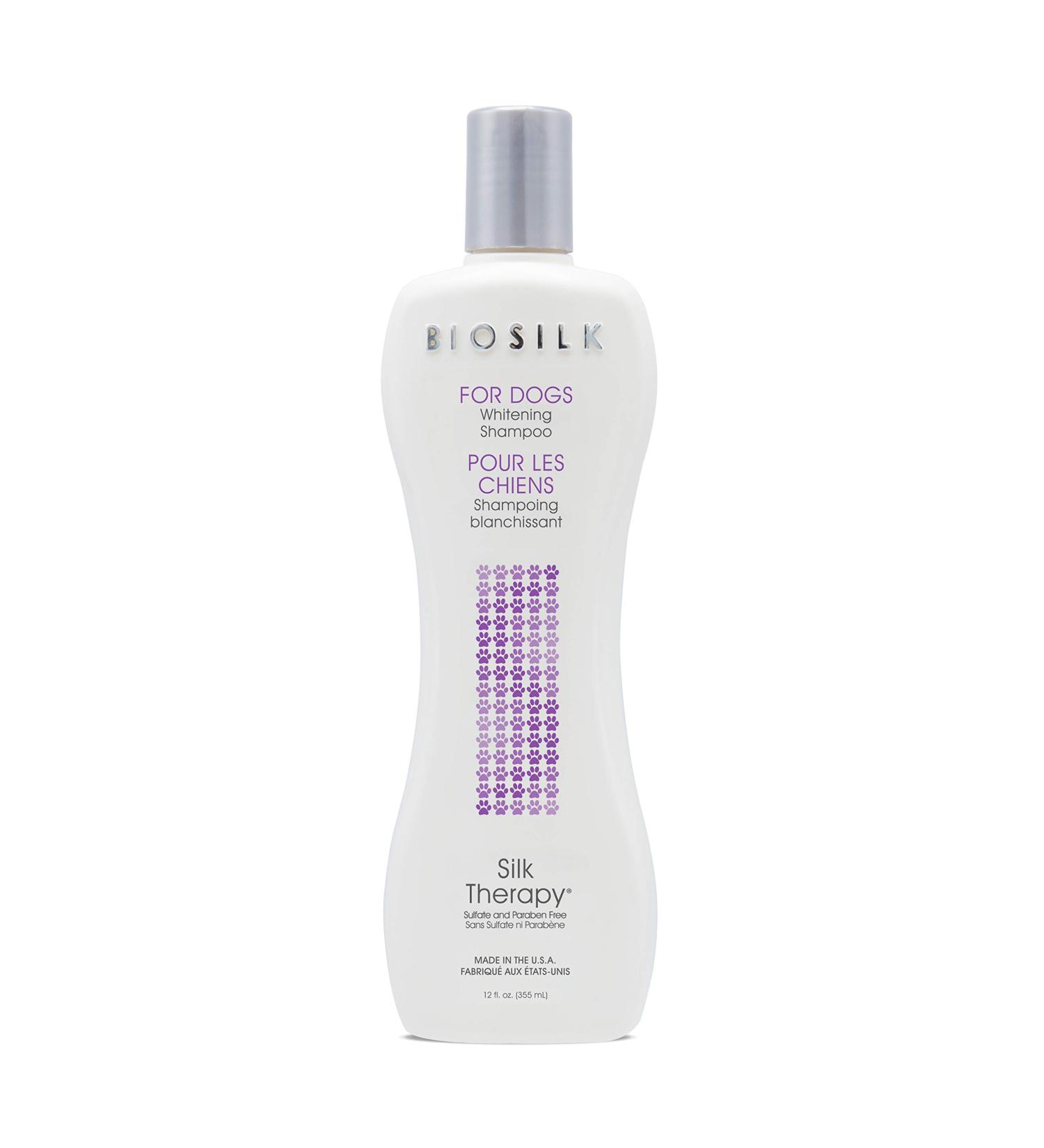 Biosilk Silk Therapy Whitening Shampoo for Dogs - 12 fl oz | Premium Pet Grooming - Buy Online on GoSupps.com