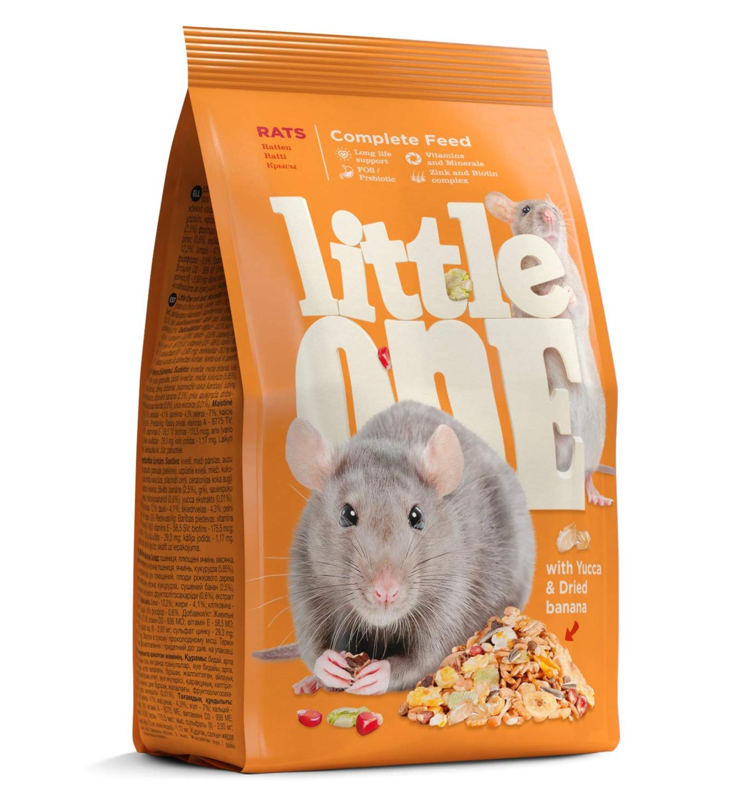 Little One Complete Food for Rats - 400g with Yucca & Dried Banana | Premium Rat Food | International Shipping - Buy Online on GoSupps.com