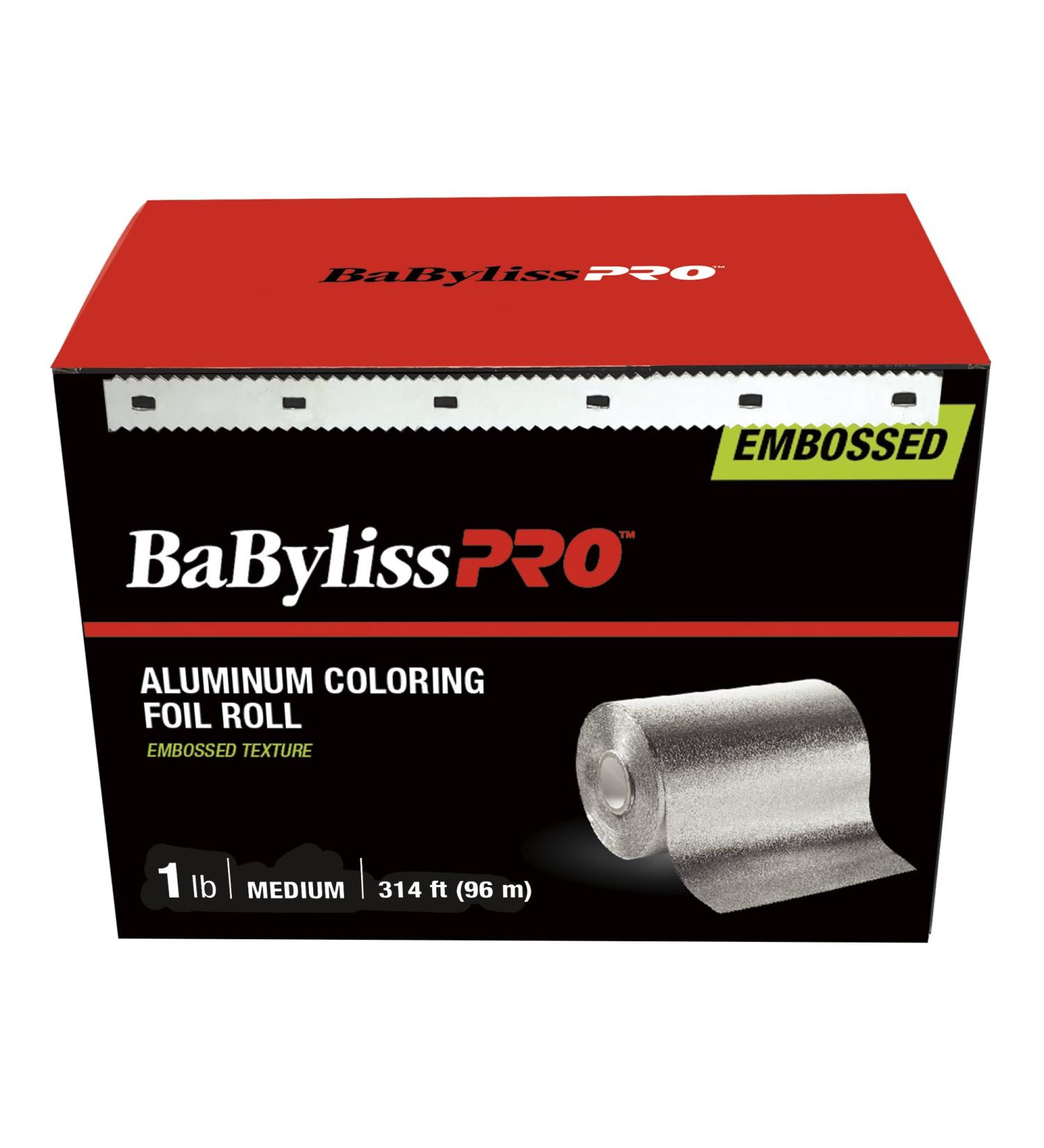 BaBylissPRO Aluminum Embossed Coloring Foil Roll Rough Texture Foil Paper for Highlights Colouring Hair Dye in Salon Barber or at Home DIY 1 Pound LB Roll Heavyweight 295 foot Roll Mediumweight 314 foot Roll
