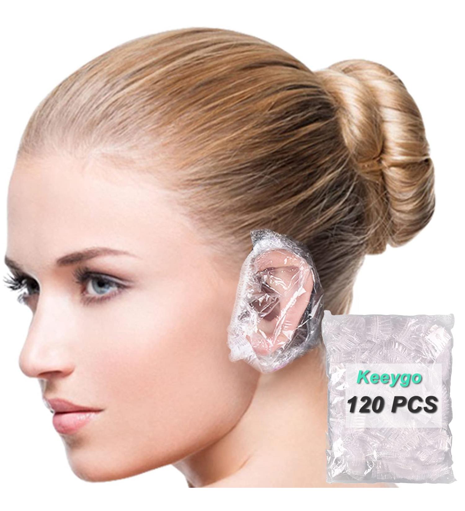 Keeygo 120 Pack Waterproof Disposable Ear Covers for Shower - Ear Protectors for Hair Dye, Hair Dryer, Bathing - 120 Count - Buy Online on GoSupps.com