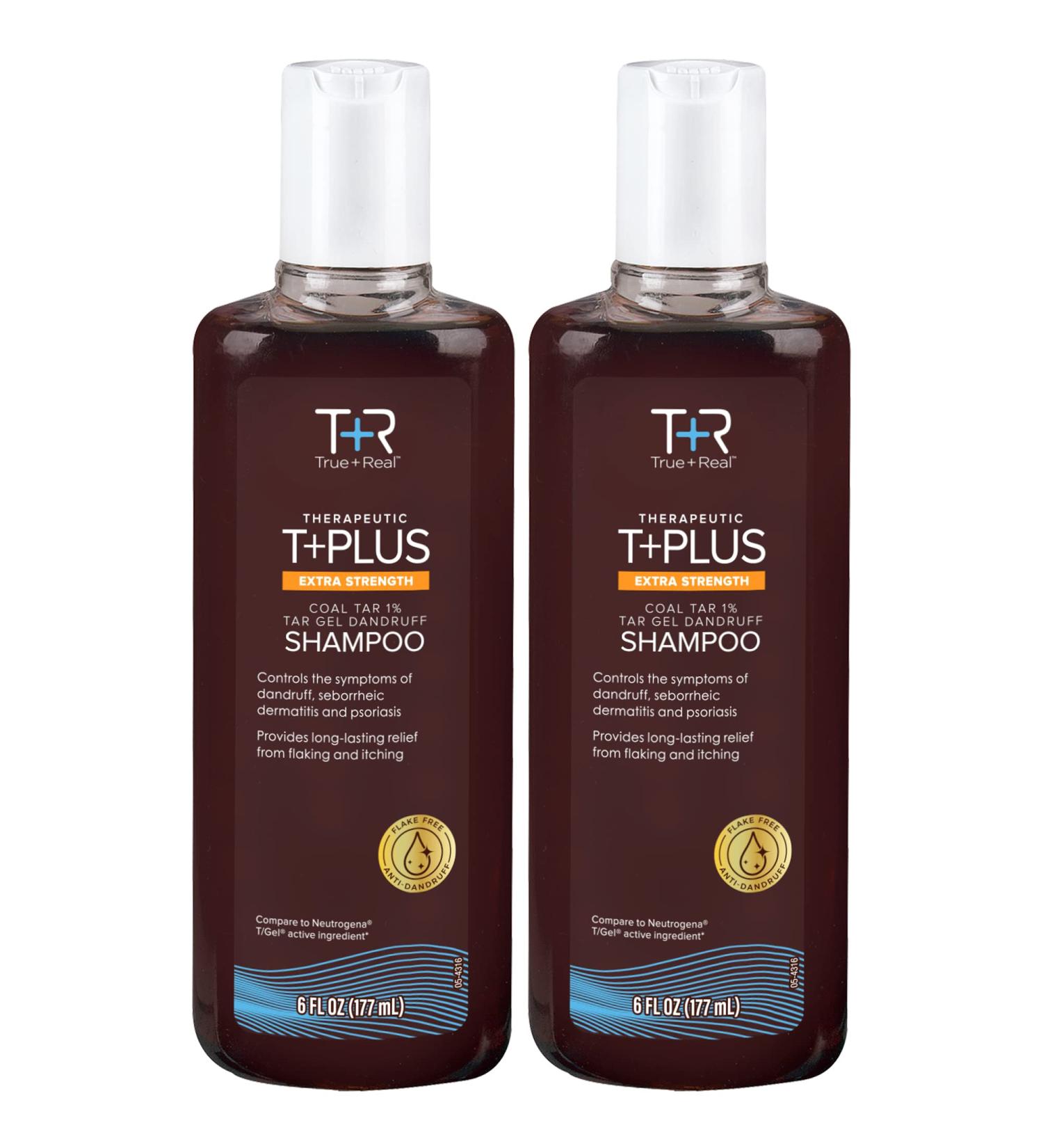 True+Real Therapeutic Plus Tar Gel Anti-Dandruff Shampoo 1% Coal Tar - Extra Strength 6 Fl Oz (Pack of 2) - Buy Online on GoSupps.com