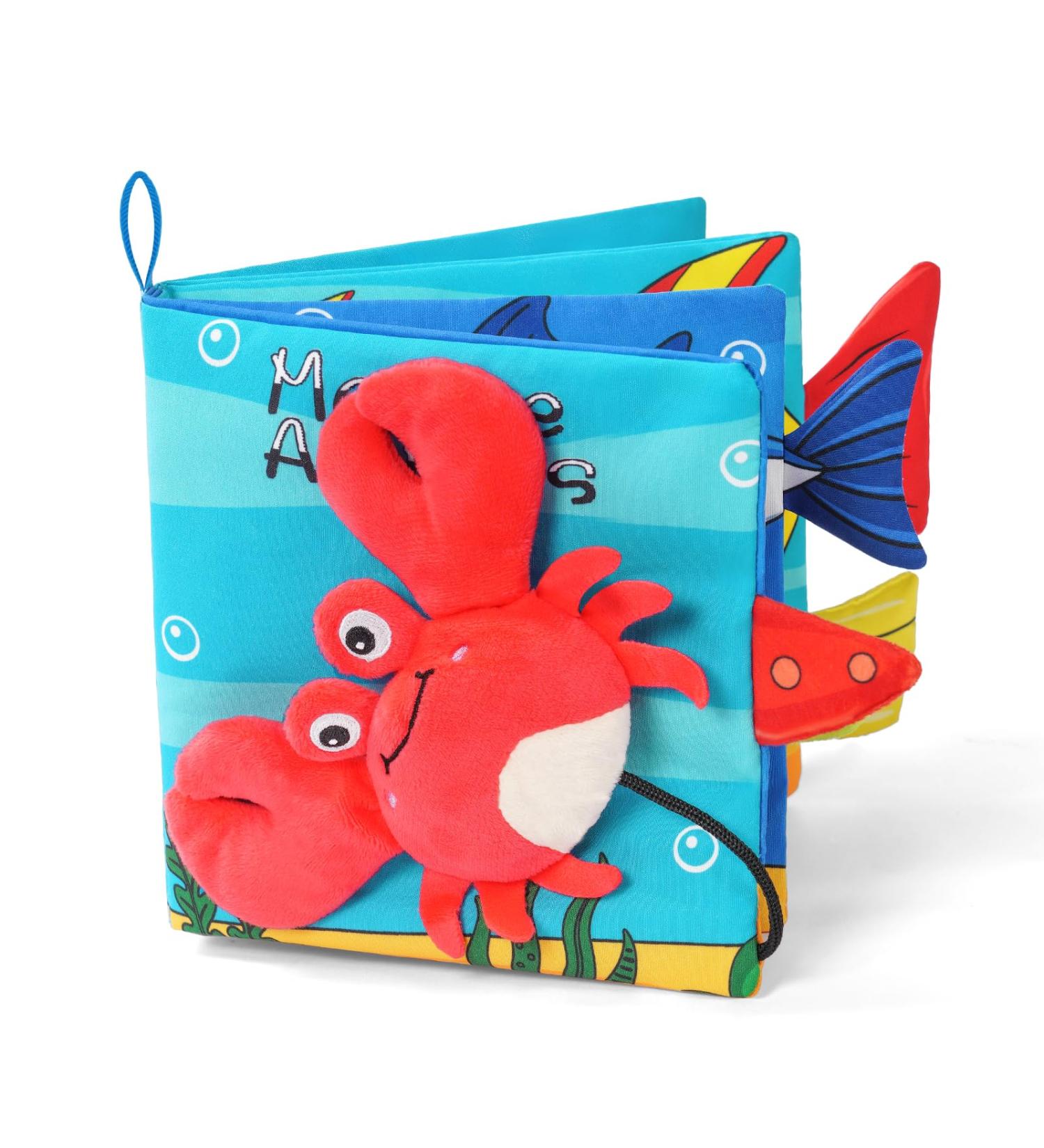 Vicloon Fabric Baby Book - Ocean Animals Baby Cloth Book for Early Development | Perfect Learning Toy & Gift for Crawling Babies - Buy Online on GoSupps.com