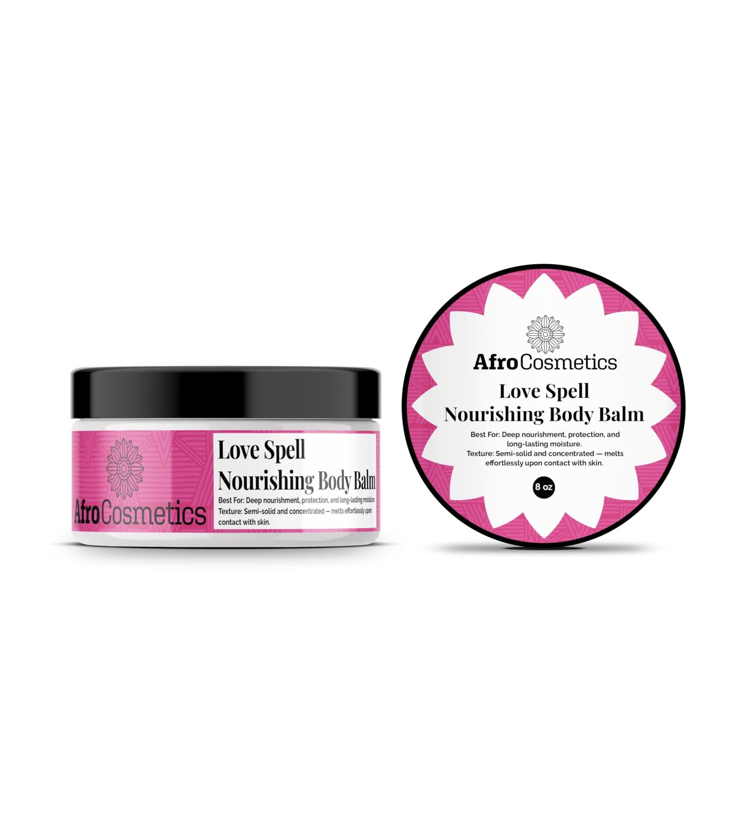 AFROCOSMETICS Nourishing Body Balm Hydrating Balm for Dry Skin Love Spell 8 oz