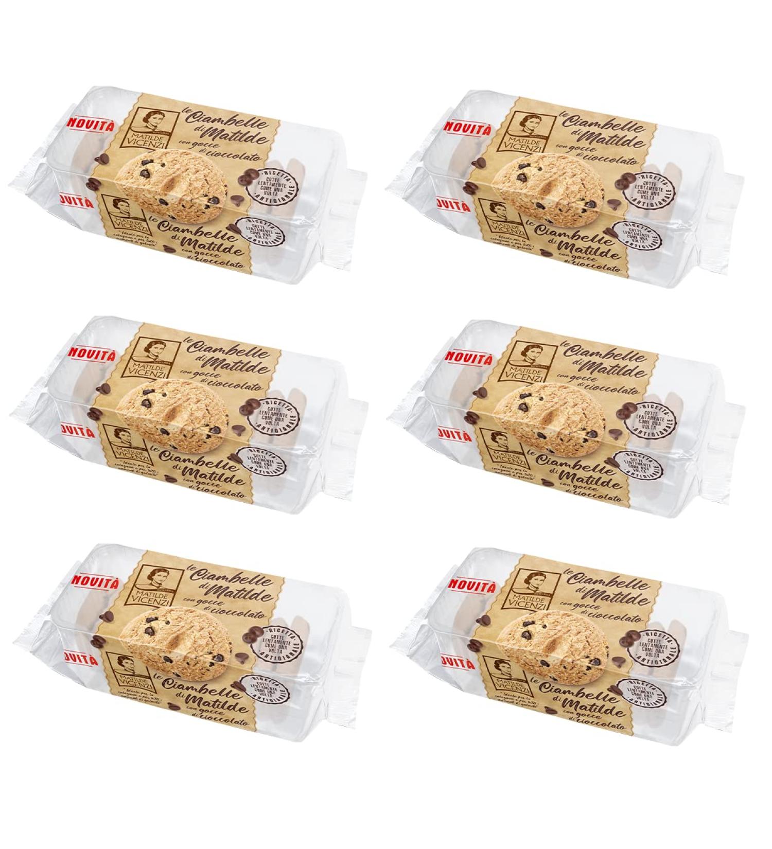 Matilde Vicenzi Ciambelle con Gocce di Cioccolato Pack of 6 Donuts with Chocolate Chips 200 g - Buy Online on GoSupps.com