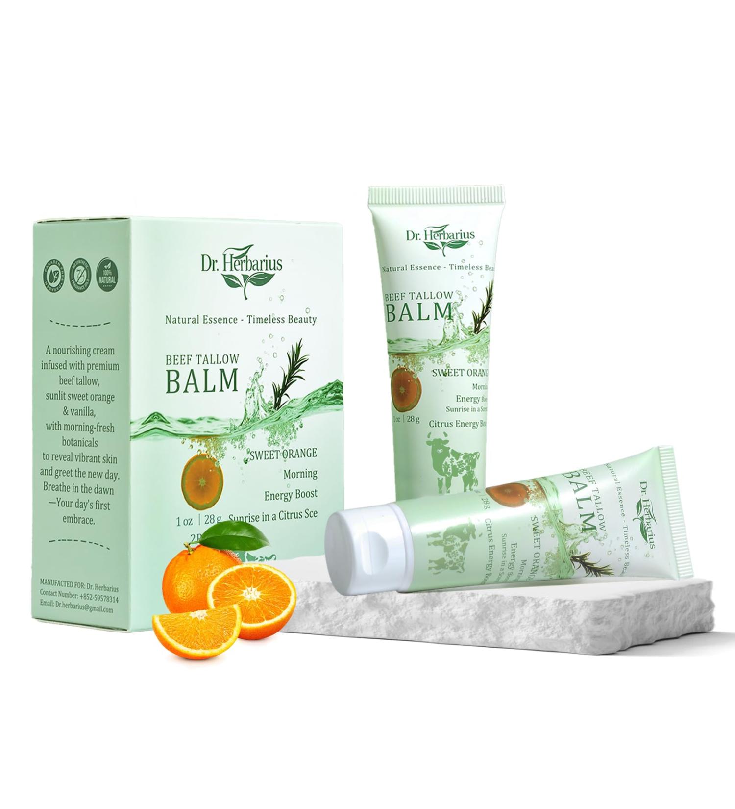 Beef Tallow for Skin 3 In 1 Travel Size Organic Tallow Face Moisturizer Hand Lotion & Body Cream Suitable for Dry & Wrinkled Skincare 100% Natural Deep Hydration Sweet Orange 2*1Oz. Sweet Orange 1 Ounce (Pack of 2) - Buy Online on GoSupps.com