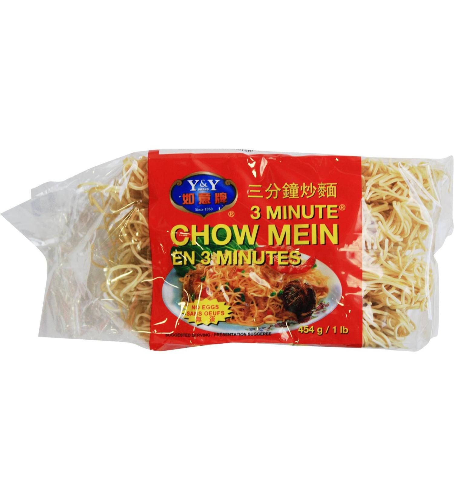 Generic Y&Y - Instant Chow Mein Noodles - Egg-Free - Ready in 3 Minutes 12 Packs of 454 Grams each - Buy Online on GoSupps.com