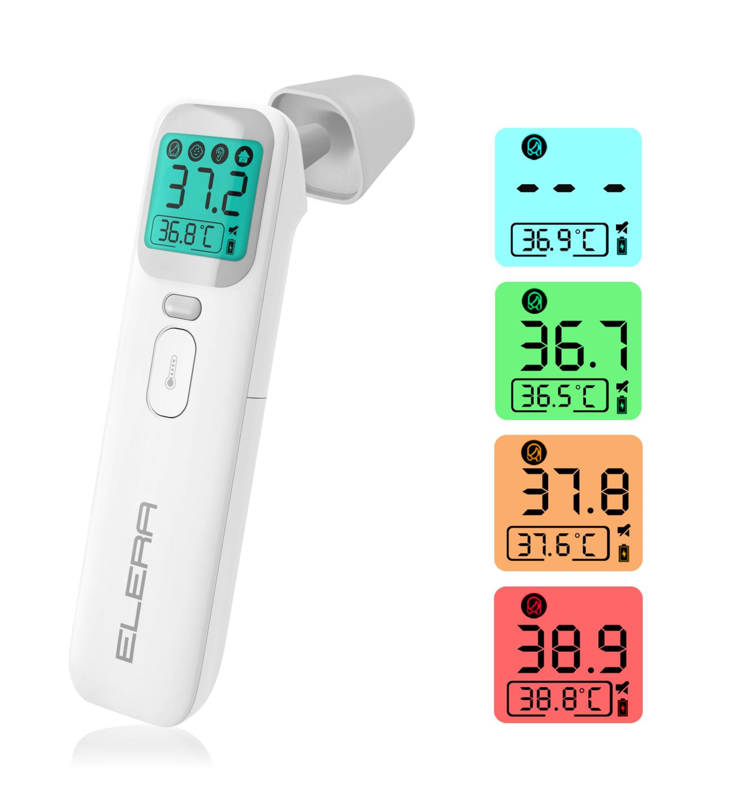 Buy Fieberhermometer Ear for Babies Fast 1s Measurement Contactless Infrared Thermometer with Fever Alarm & 4 Color Display International Shipping Available - Buy Online on GoSupps.com