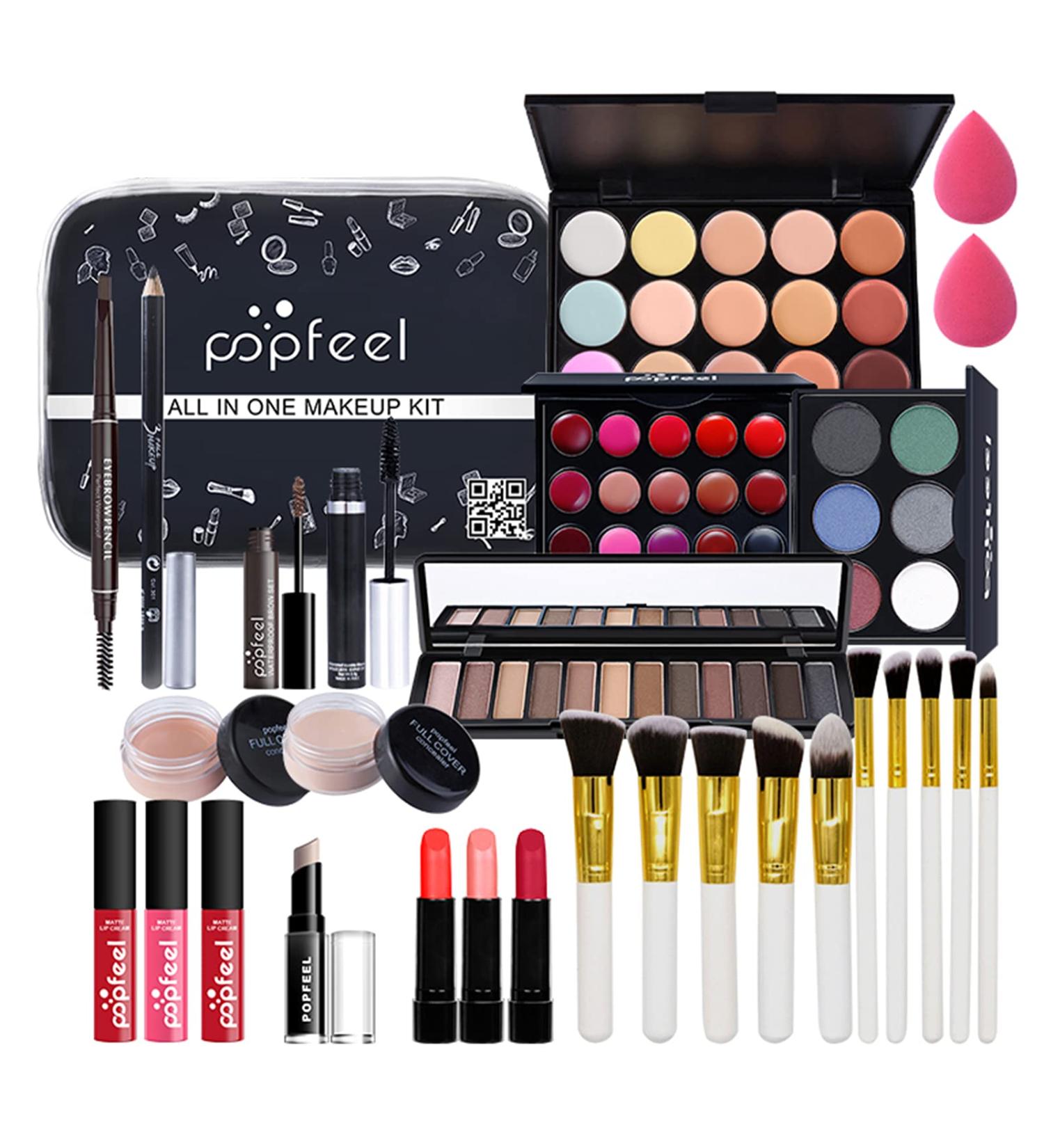 CkFyahp 29Pcs Makeup Set - Professional All-in-One Kit with Eyeshadow Palette, Lip Gloss, Brushes & Cosmetic Bag for Women & Girls - Ideal Beauty Gift - Buy Online on GoSupps.com