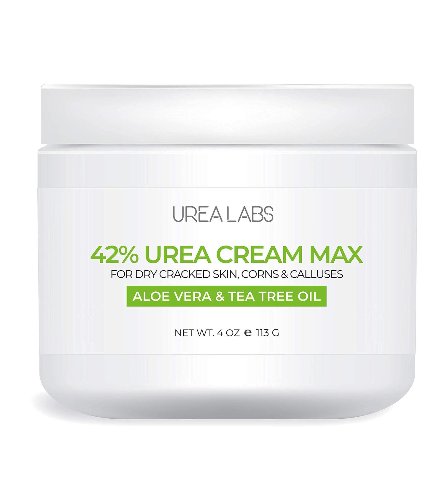 UREA LABS 42% Urea Cream MAX with Aloe Vera & Tea Tree Oil | 4 Oz - Ultimate Foot Cream for Corn & Callus Removal | Moisturizes Rough, Cracked, Dead & Dry Skin on Feet, Elbows, Hands - Buy Online on GoSupps.com