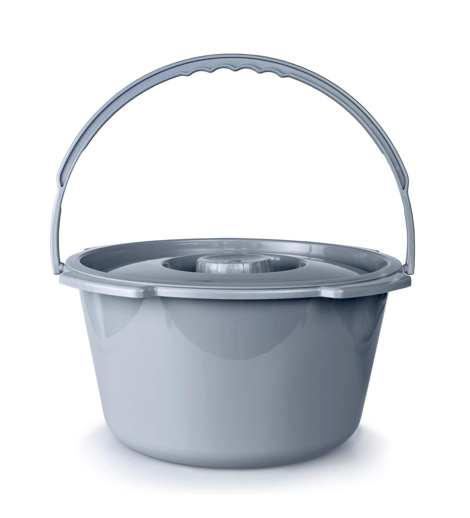 McKesson Commode Replacement Bucket with Handle and Lid - 7.5 qt - 1 Count - Buy Online on GoSupps.com