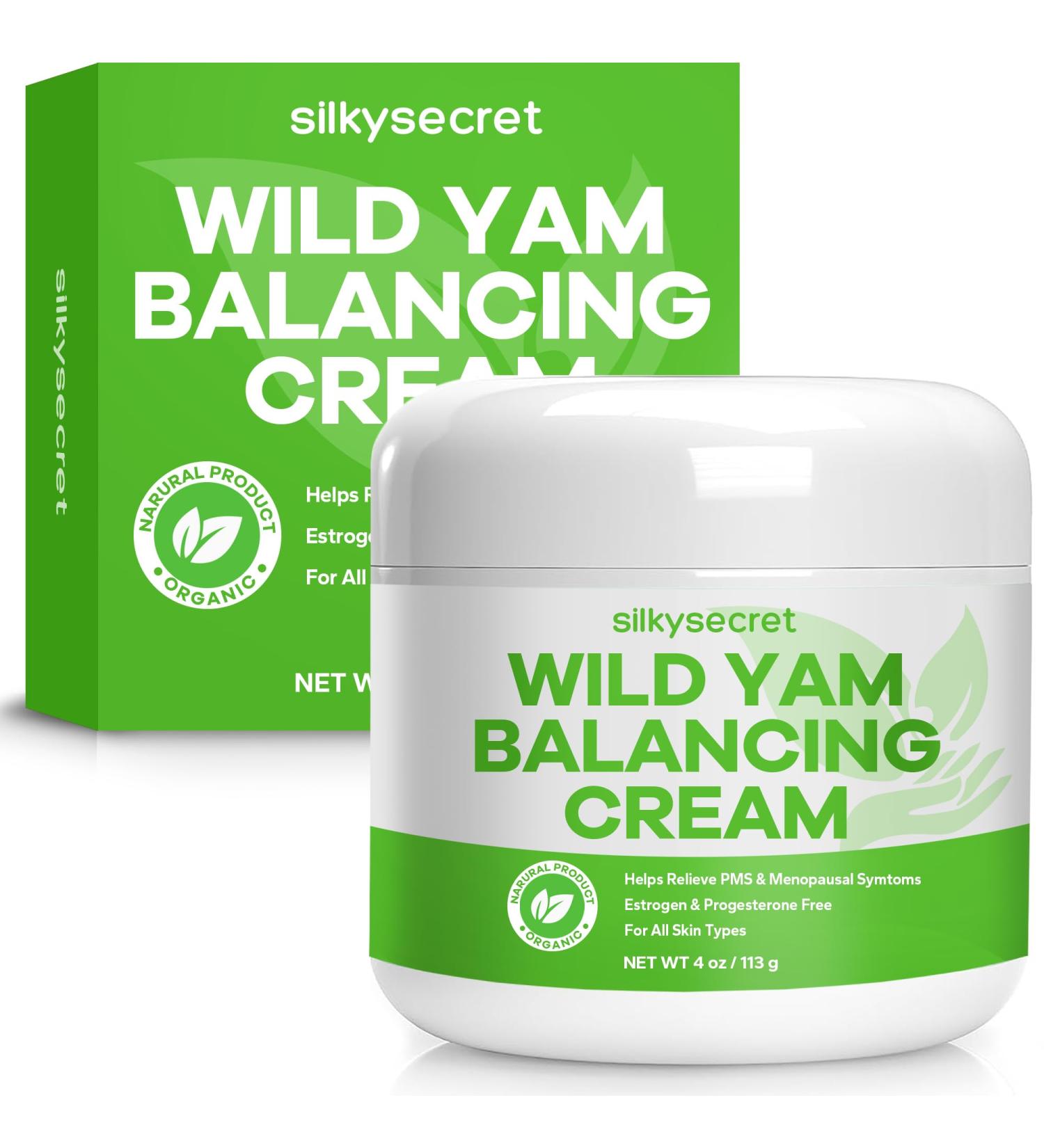 Organic Wild Yam Cream for Hormone Balance | PMS & Menopause Relief | Hot Flash & Night Sweat Support (4 oz - Buy Online on GoSupps.com