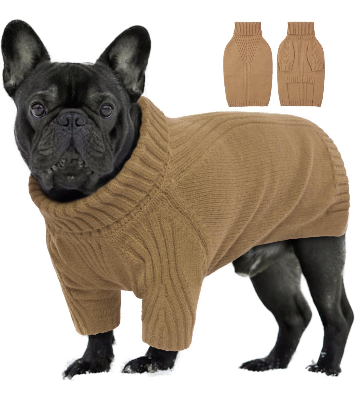 Iecoii Dog Sweater - Warm Turtleneck Dog Sweater for Small Medium & Large Dogs | Winter Dog Clothing for Chihuahua French Bulldog & Labrador - Shop Now! - Buy Online on GoSupps.com