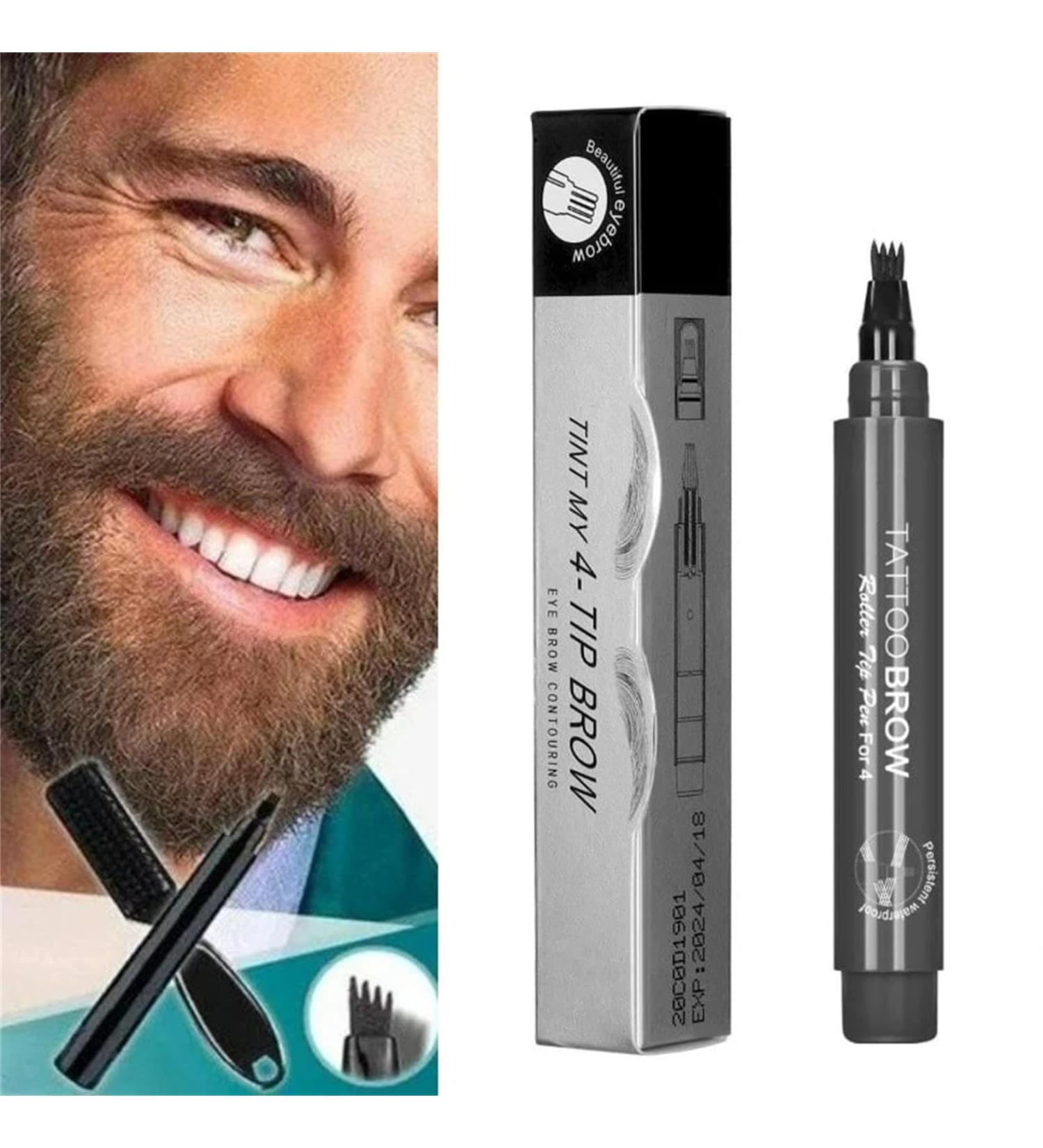 Beard Filler Pen Beard Filling Pen Kit Beard Pencil Filler For Men Beard Filling Pen Kit Long Lasting Apply To Mustache And Eyebrows (#002) - Buy Online on GoSupps.com
