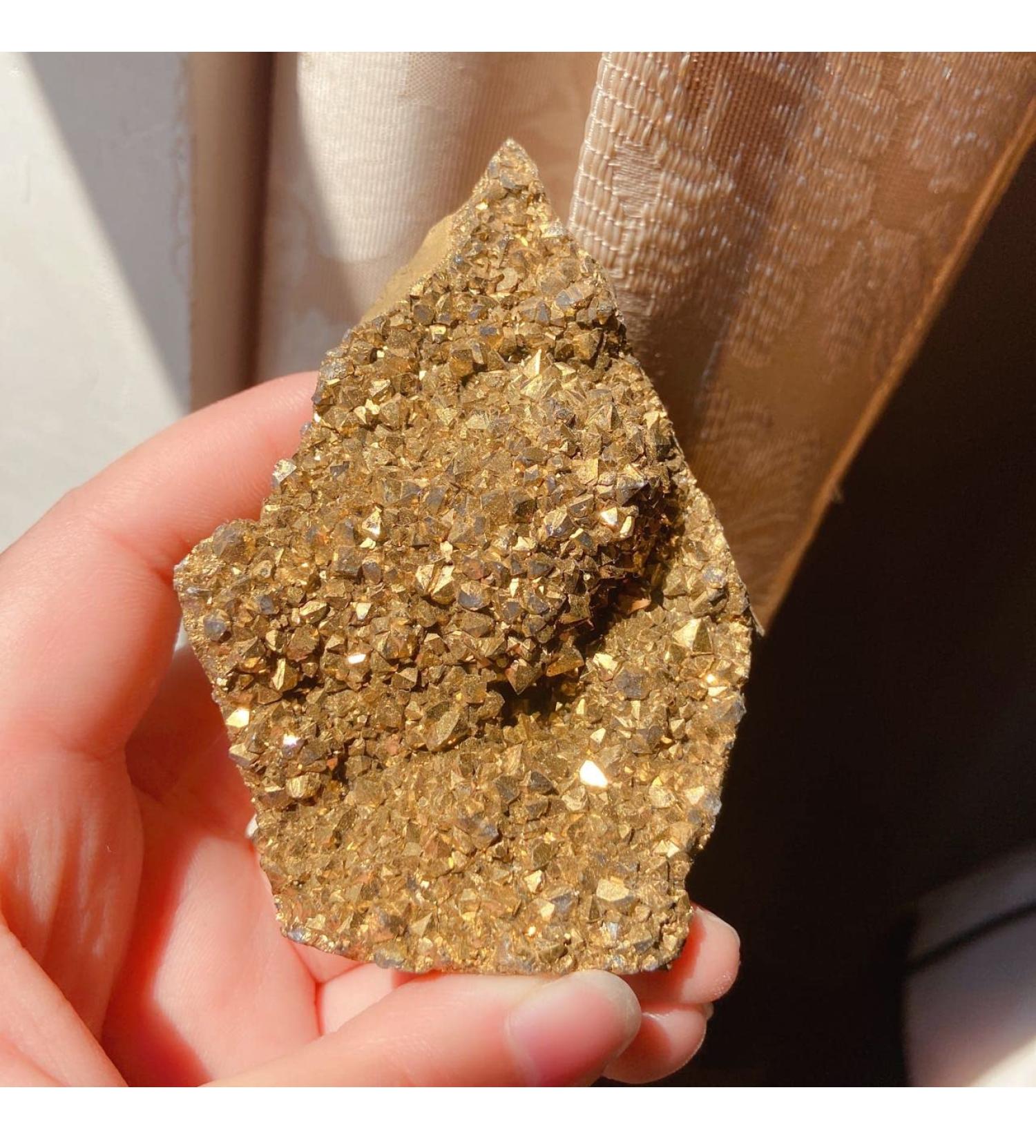 Natural Crystal Rough 100 130g Natural DIY Materials Making Electroplating Gold Raw Gemstone Crystal Cluster Titanium Geode Gifts Specimens| |