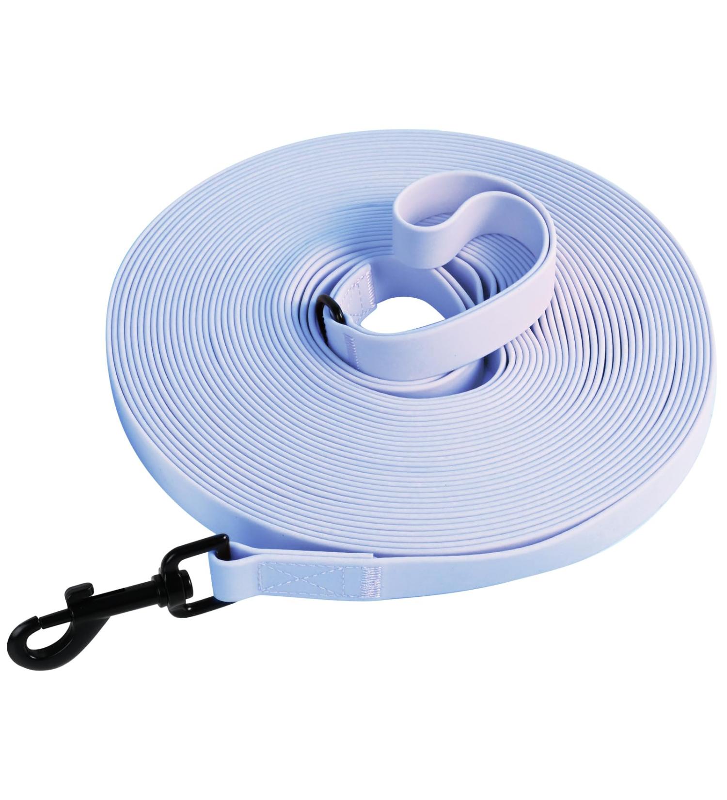 Tag Trag Dog Leash 15m - Waterproof Training Line for Small & Medium Dogs - Light Blue with Handle & D-Ring - Buy Online on GoSupps.com